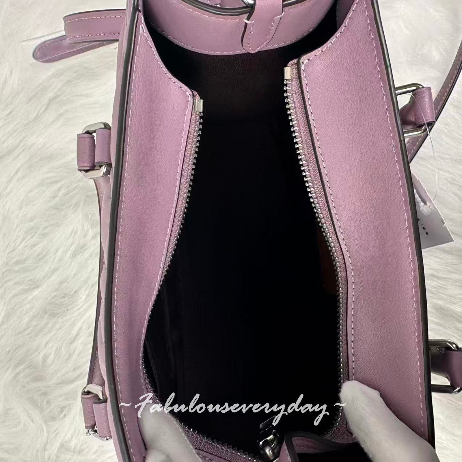 Coach Coach Maggie Small Tote Bag Crossbody Sig Leather/Sv/Jasmine Size ONE SIZE - 7 Thumbnail