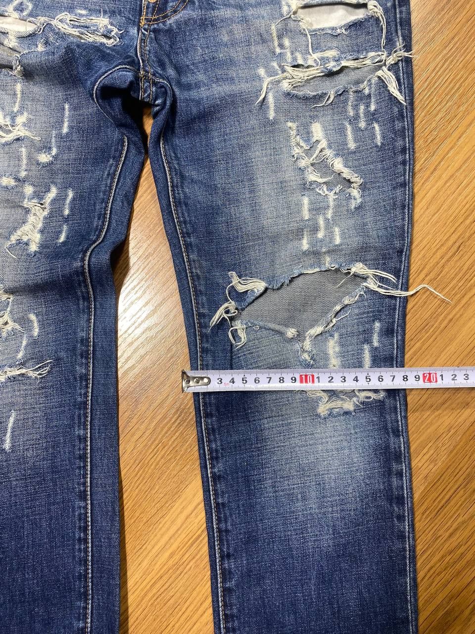 Dsquared2 Dsquared2 Tidy Biker Painted Skater Distressed Skinny Jeans Size US 38 / EU 54 - 3 Thumbnail