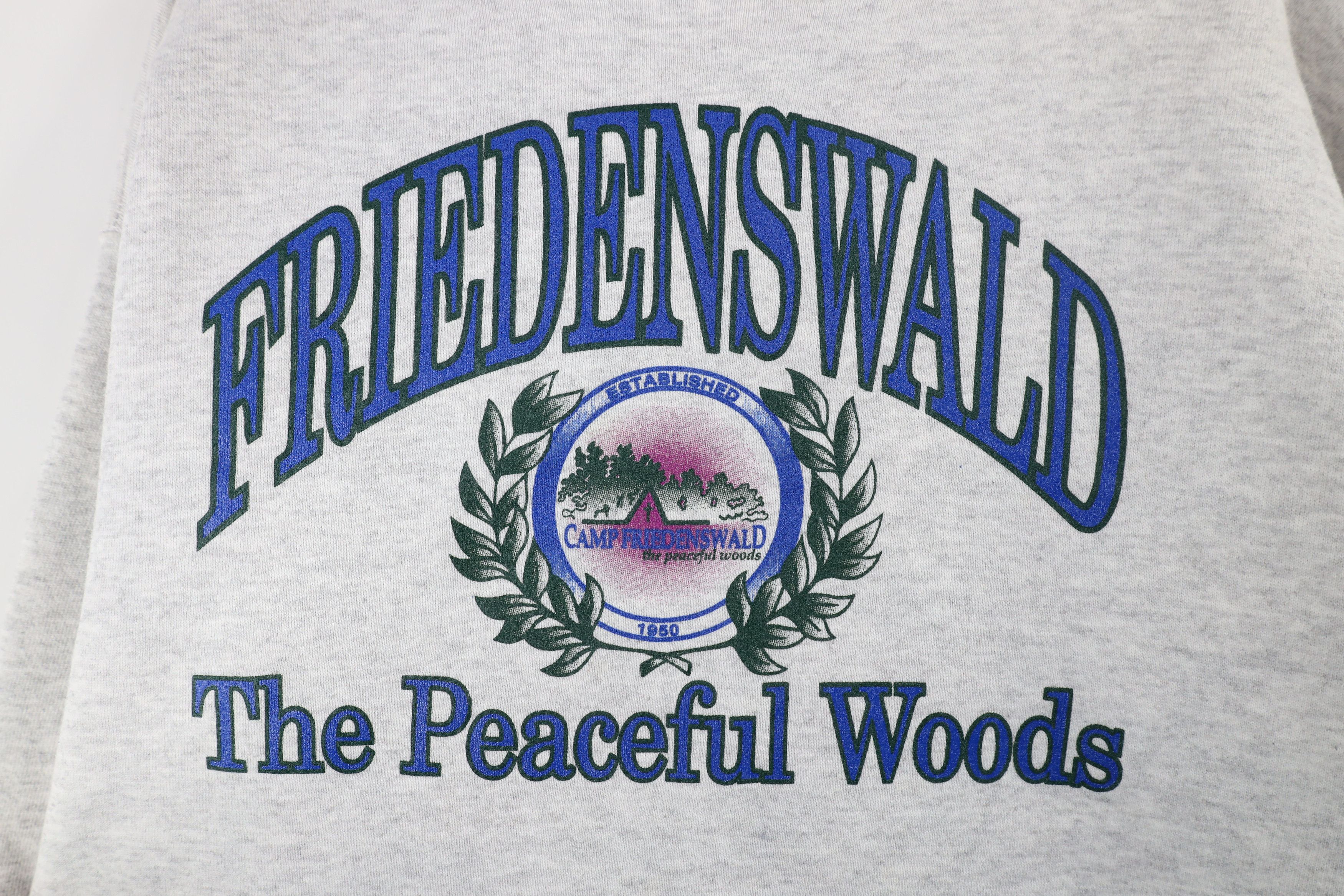 Vintage Vintage 90s The Peaceful Woods Sweatshirt Heather Gray USA Size US XL / EU 56 / 4 - 4 Thumbnail