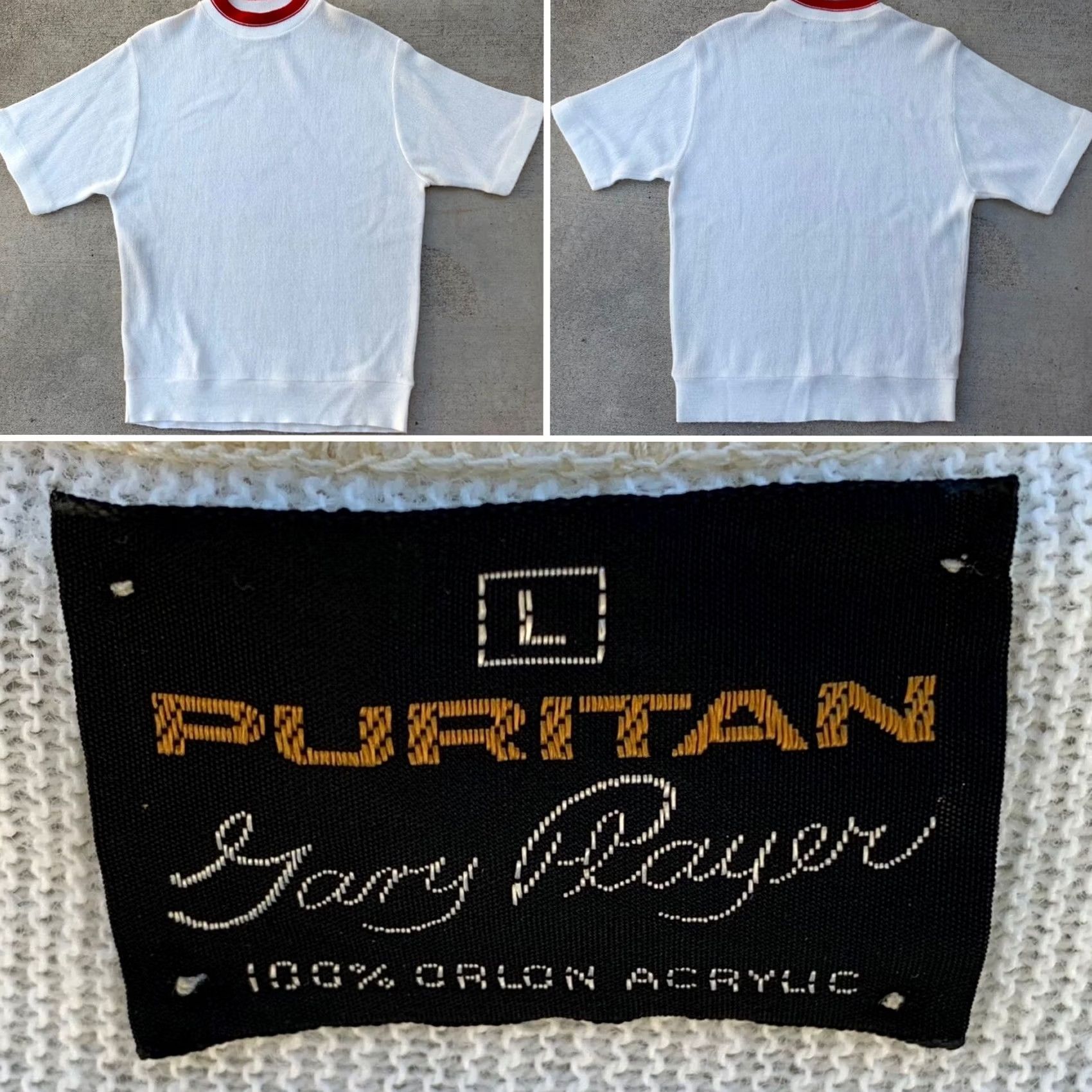 Vintage VINTAGE Puritan Gary Player golf short sleeve sweater mock neck mod Size L Shirt Adults Ivory 1960s GoGo Mens Size US L / EU 52-54 / 3 - 3 Thumbnail