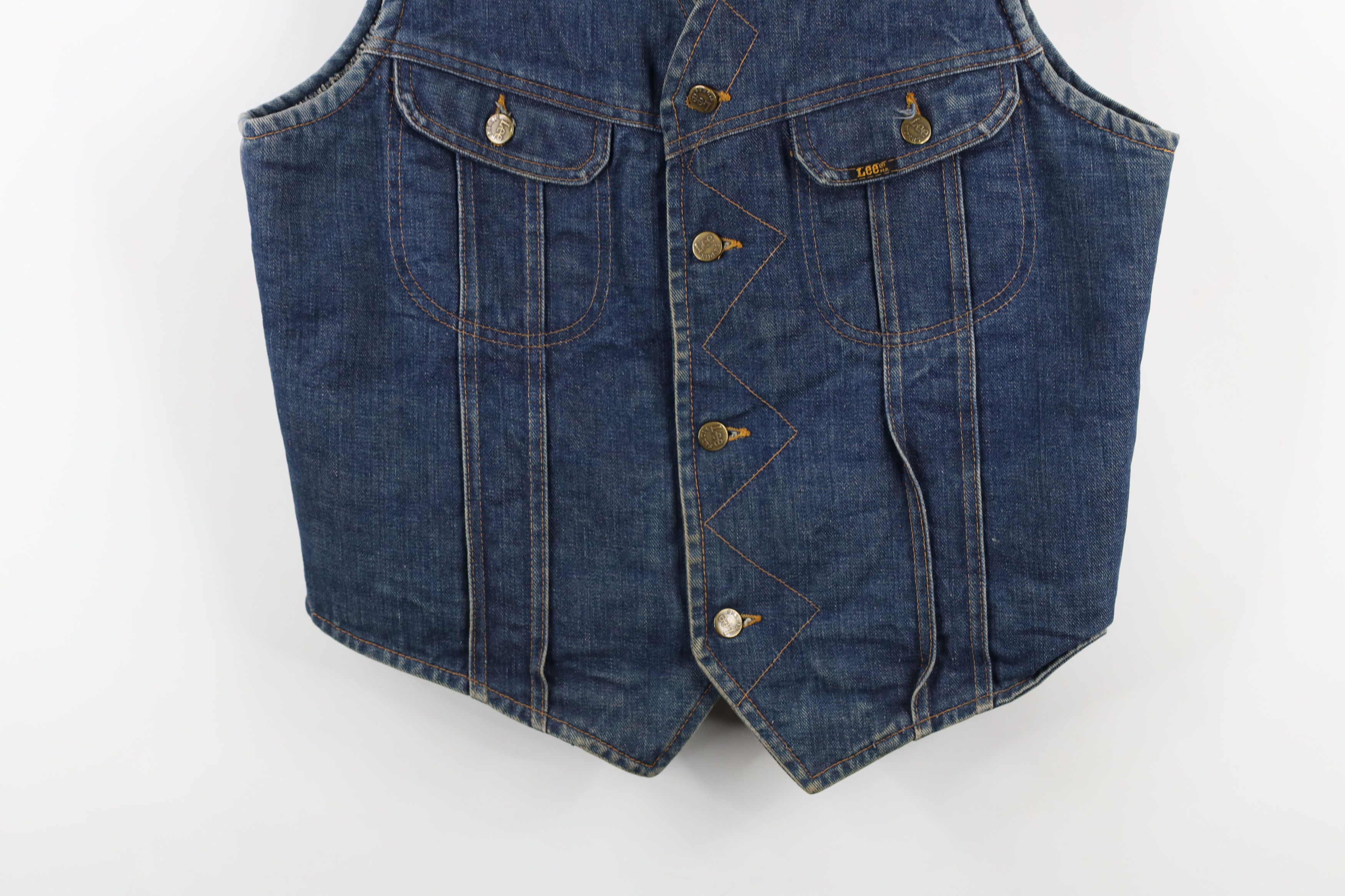 Lee × Vintage Vintage 60s 70s Lee Storm Rider Lined Denim Vest Jacket USA Size US M / EU 48-50 / 2 - 3 Thumbnail