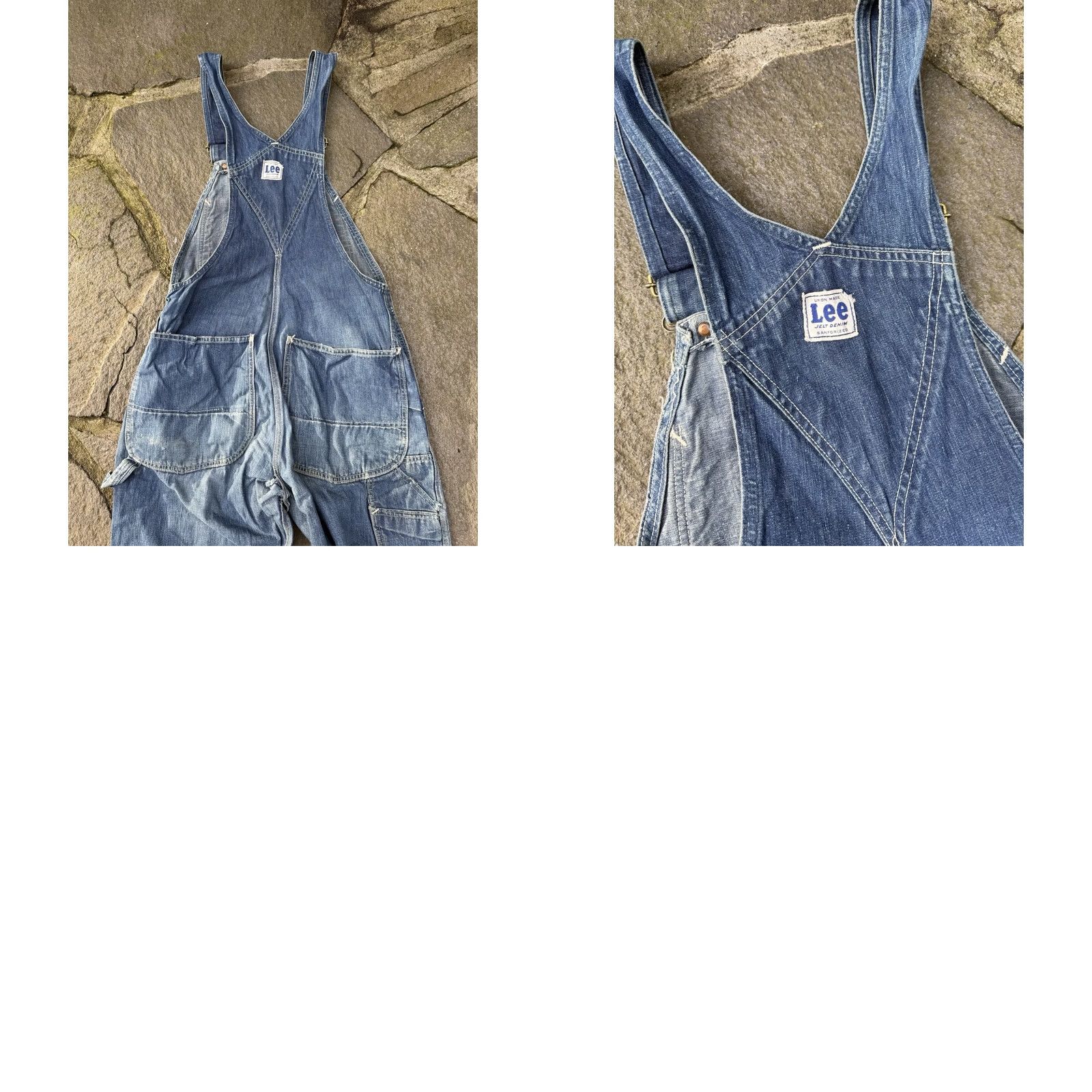 Lee VINTAGE Lee Overalls Men’s S/M 40’s Long L Sanforized Jelt Denim Size US 30 / EU 46 - 8 Thumbnail