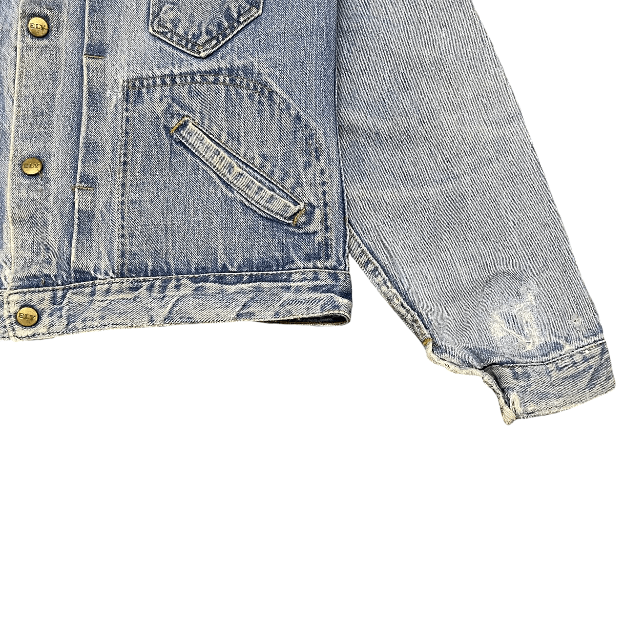 Vintage Vintage 60's Ely Denim Jacket Selvedge Distresed Trucker Size US M / EU 48-50 / 2 - 4 Thumbnail