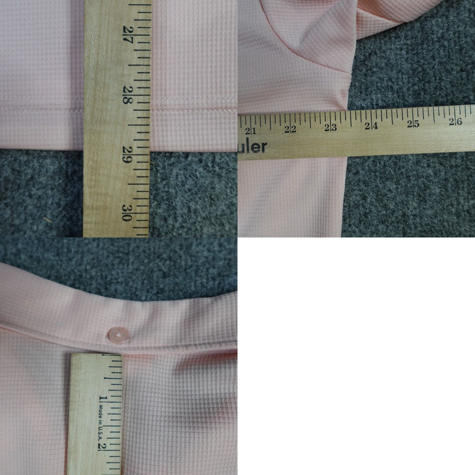 Lindbergh J. Lindberg Mens Polo Shirt L Pink Solid Performance Golf Embroidered Short Sleeve Collared Shirt Mens Size US L / EU 52-54 / 3 - 8 Thumbnail