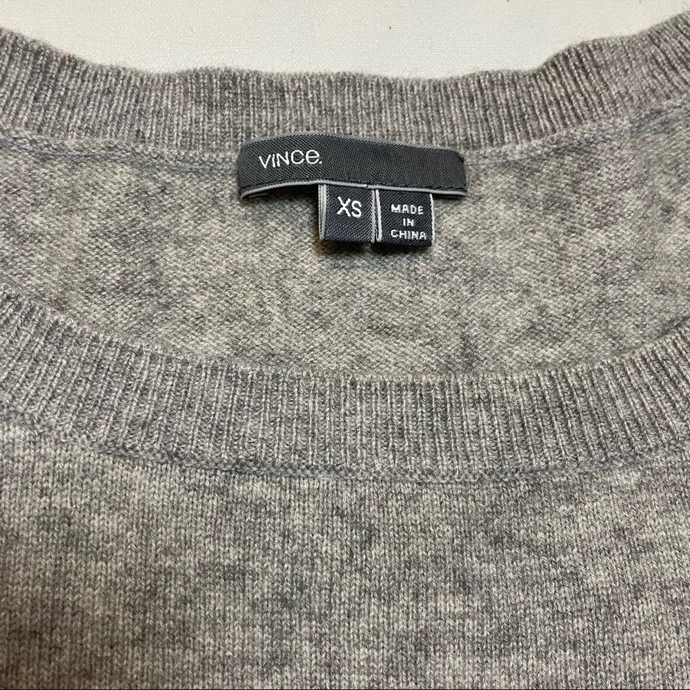 Vince Vince Colorblock Sweater Gray Wool Cashmere Size XS Size XS / US 0-2 / IT 36-38 - 8 Thumbnail