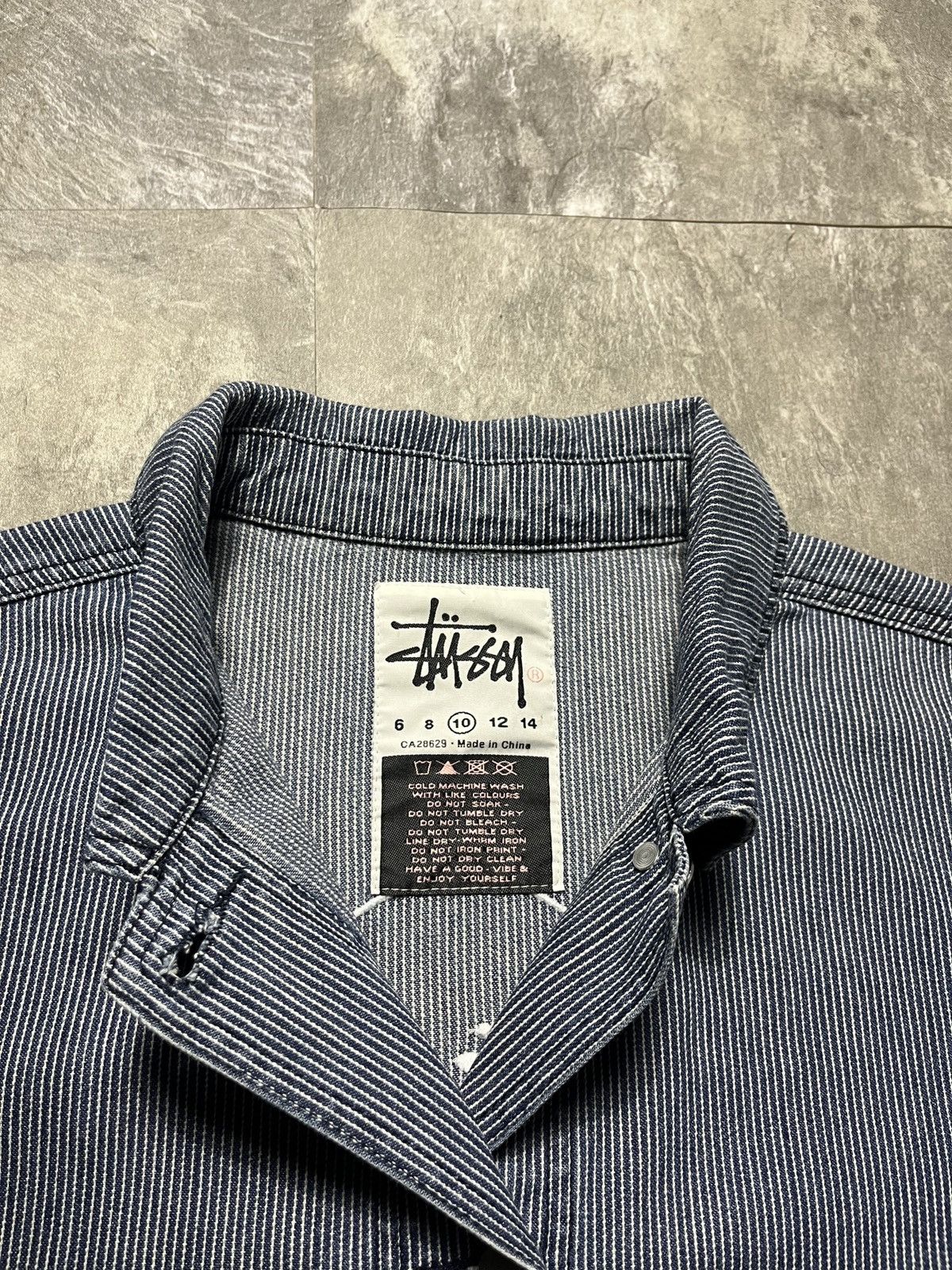 Stussy Stussy Vintage 90s Cropped Striped Embroidered Big Logo Y2K Size US S / EU 44-46 / 1 - 10 Thumbnail