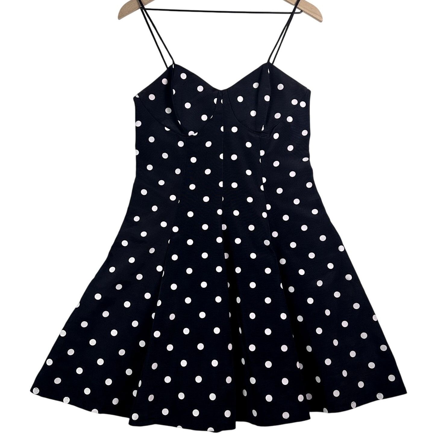 Other VINTAGE 70s ILGWU Union Made Acetate Polka Dot Party Dress Size L / US 10 / IT 46 - 14 Thumbnail