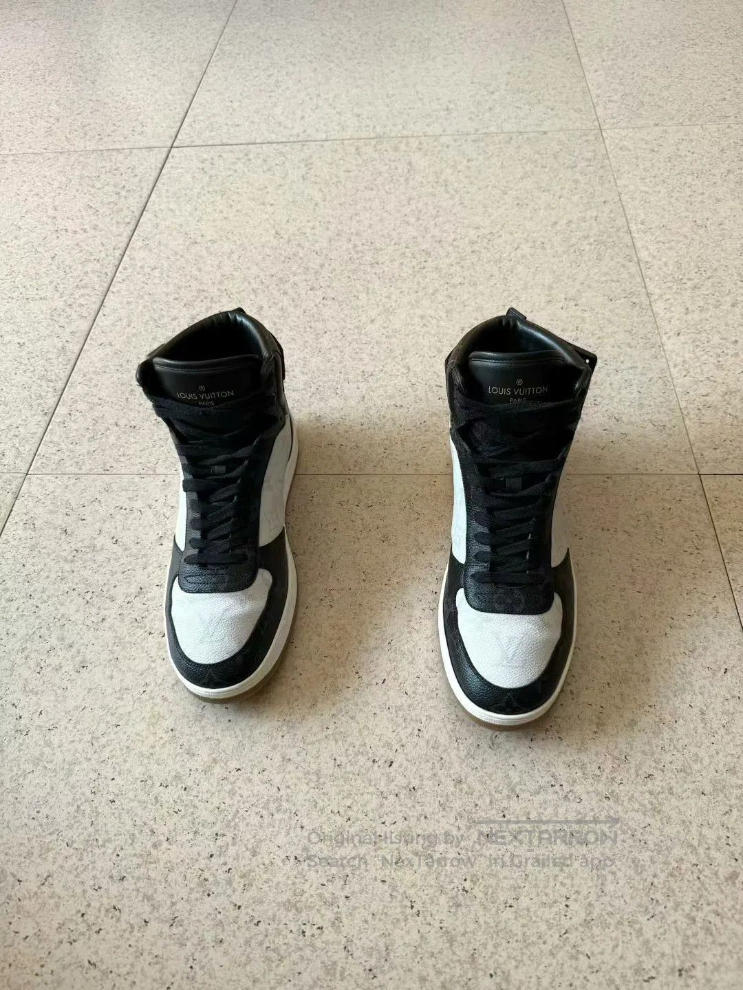 Louis Vuitton lv rivoli black and white high-top sneakers. Size US 7 / EU 40 - 1 Thumbnail