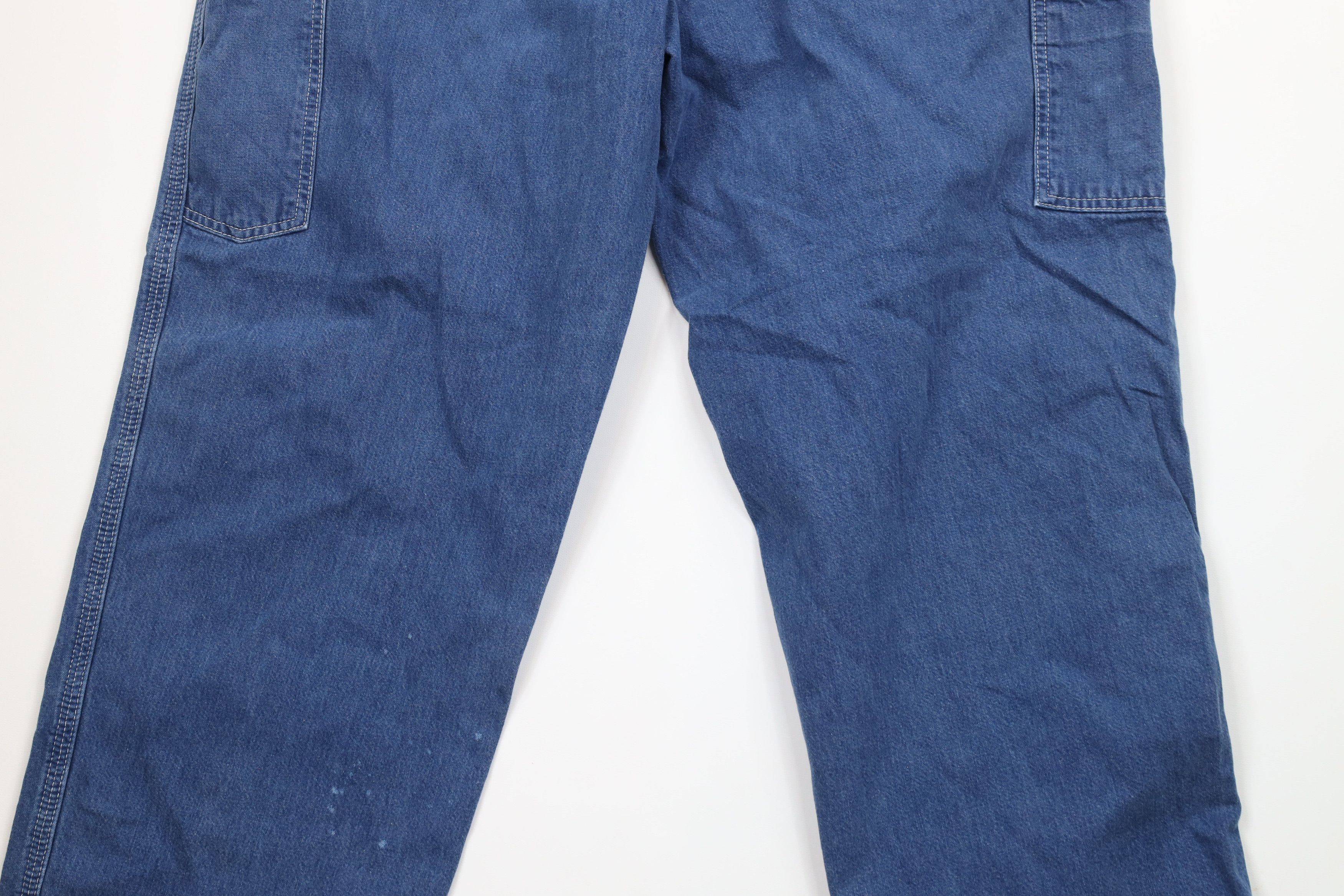 Carhartt × Vintage Vintage Carhartt Out Wide Leg Carpenter Dungaree Jeans Blue Size US 40 / EU 56 - 11 Thumbnail