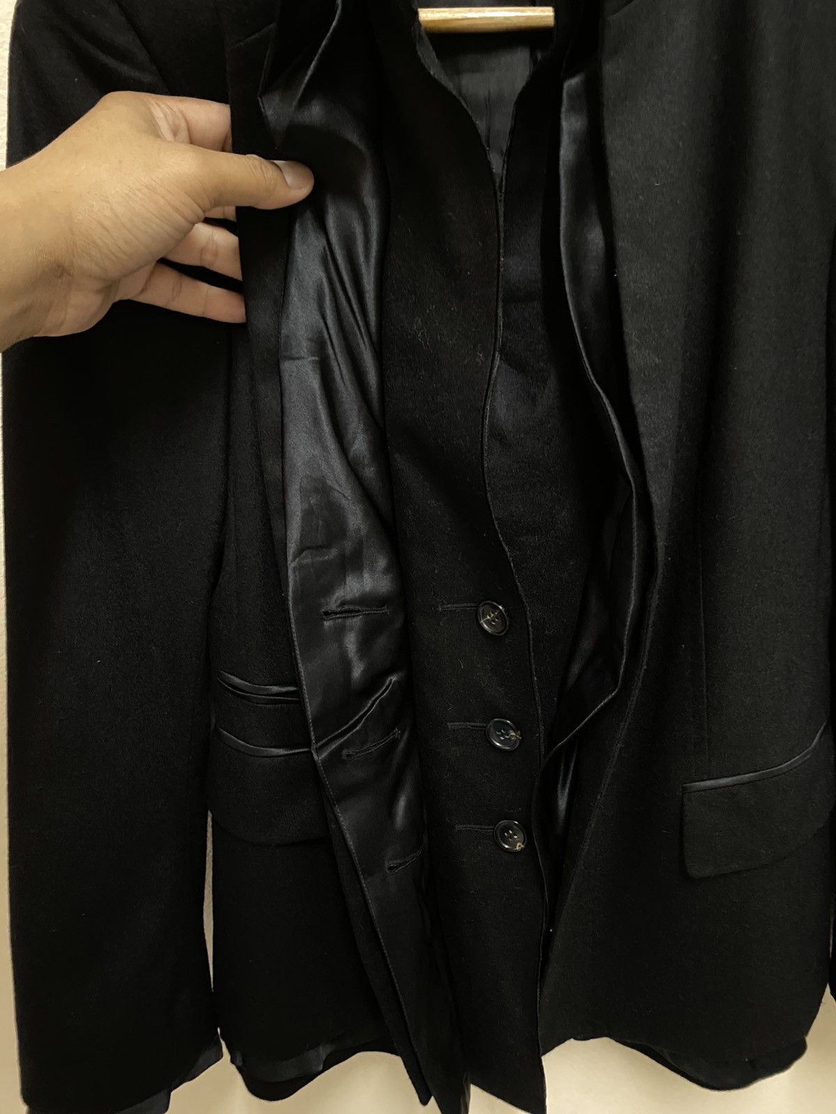 STRENESSE Strenesse Gabriele Strehle Tailored Black Wool Blazer Jacket Size M / US 6-8 / IT 42-44 - 7 Thumbnail