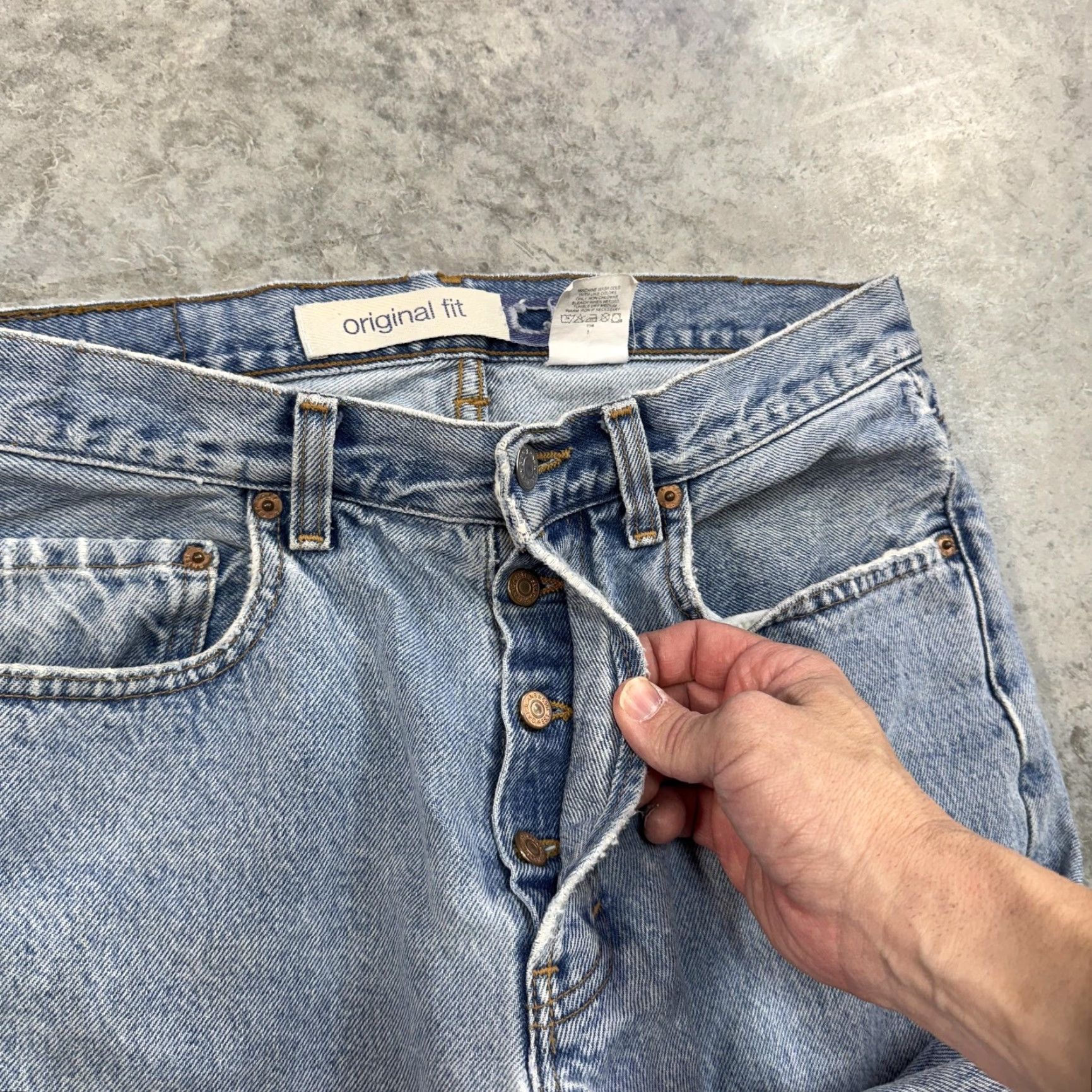 Gap VINTAGE Gap Jeans Mens 32x29 Blue Denim Original Fit Button Fly USA 90s Size US 32 / EU 48 - 6 Thumbnail