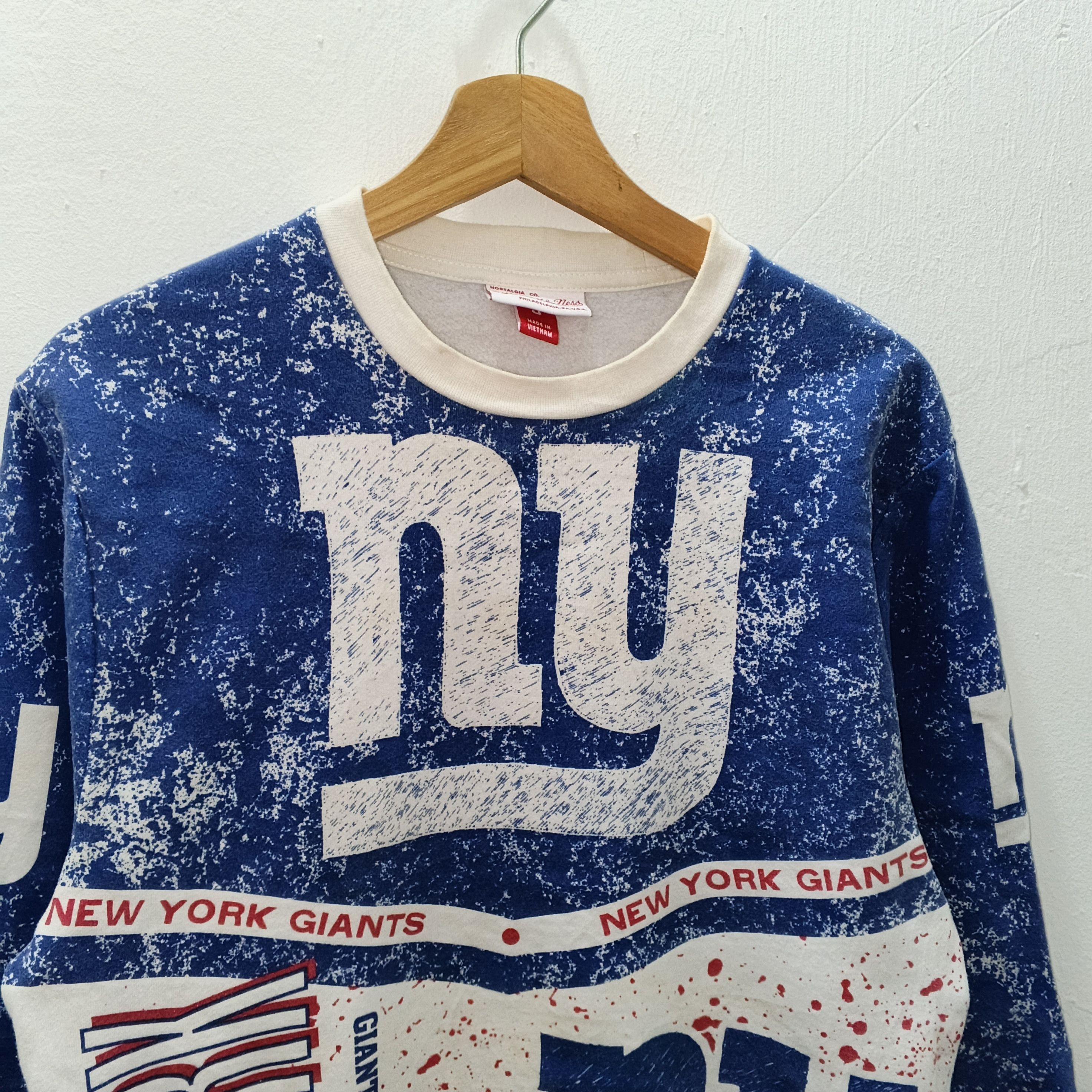 Mitchell & Ness Vintage AOP NFL Throwback Giants New York Crewneck Size S Size US S / EU 44-46 / 1 - 2 Thumbnail