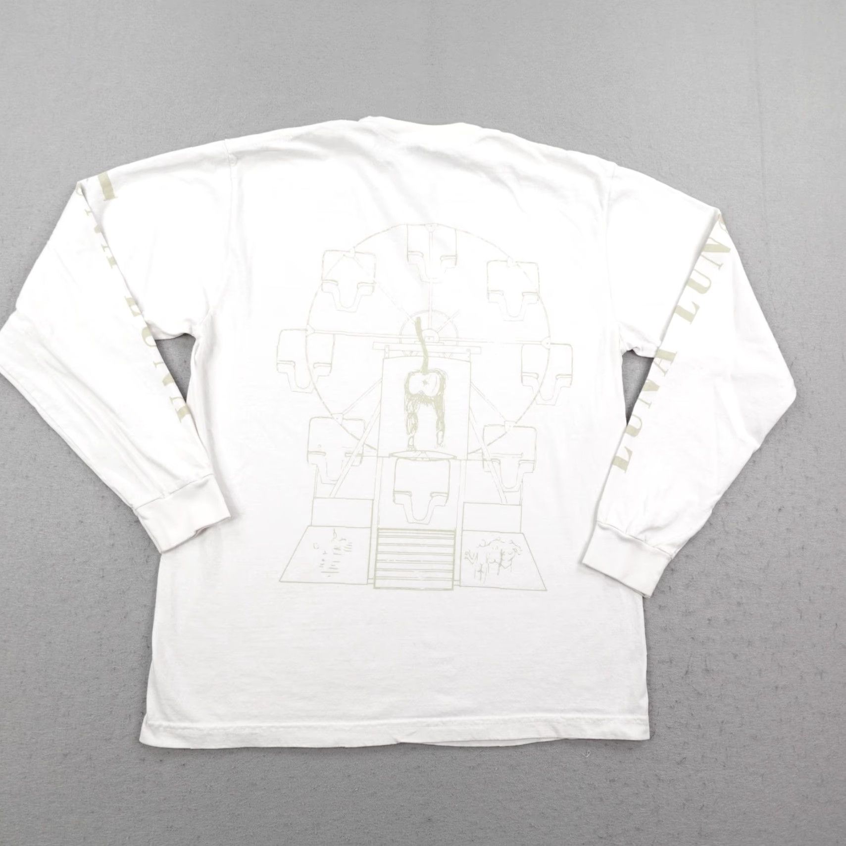 Vintage Jean Michel Basquiat Shirt Mens Medium White Luna Luna Artist Long Sleeve Tee Size US M / EU 48-50 / 2 - 5 Thumbnail