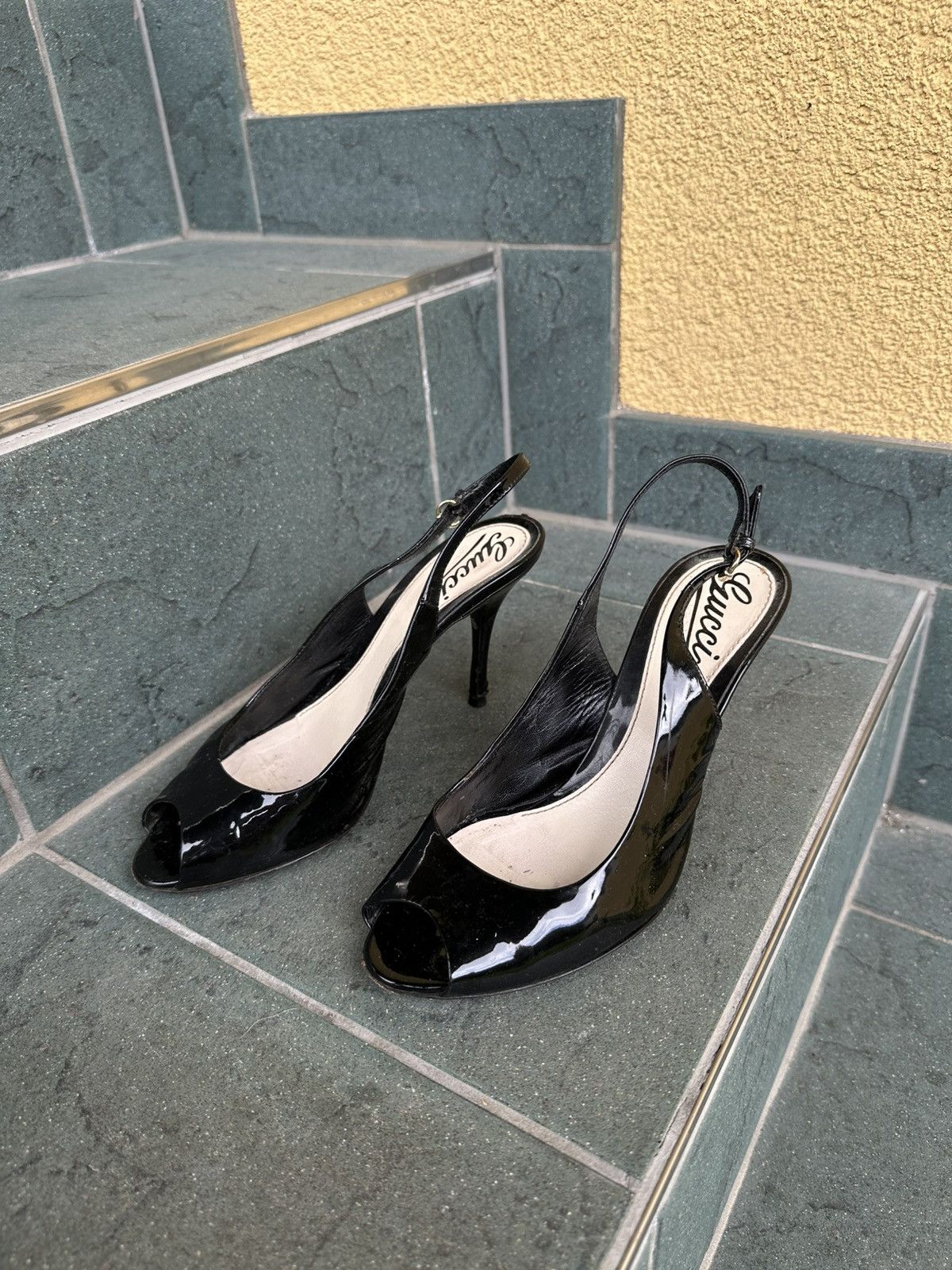 Gucci Gucci Heels Pumps Vintage Rare Black Luxury Shoes Size US 5.5 / IT 35.5 - 4 Thumbnail
