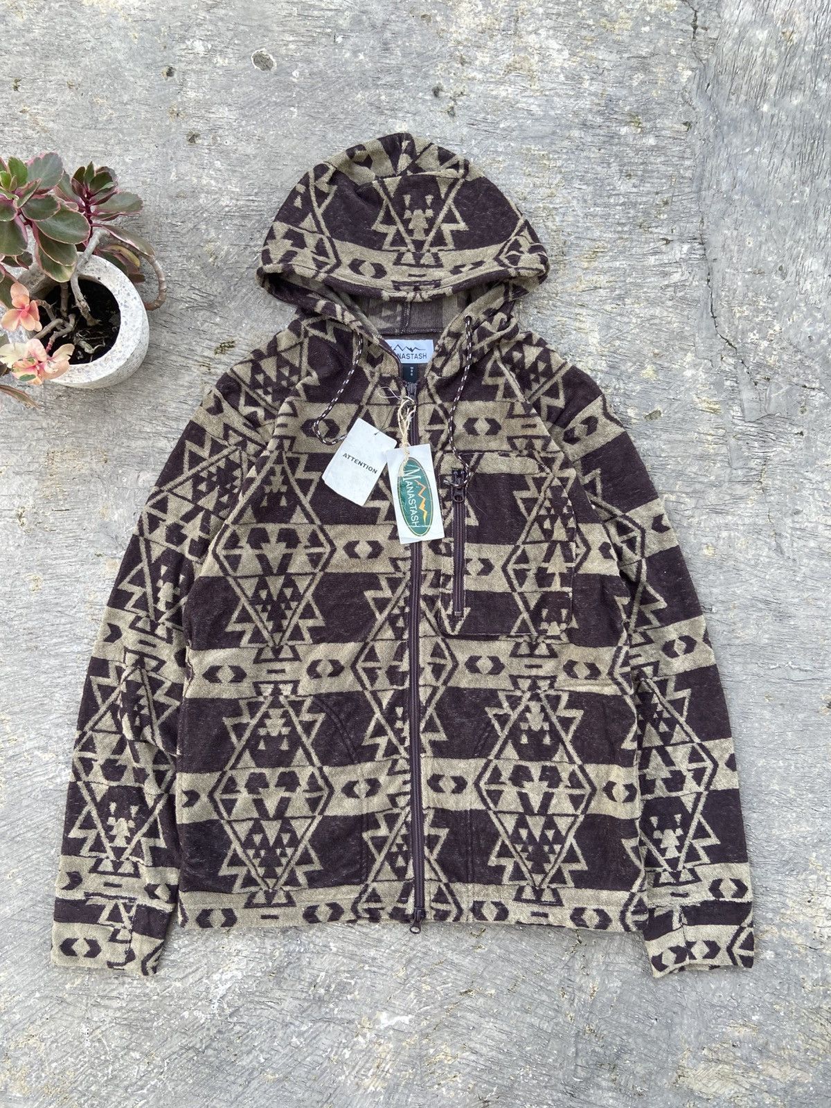 Manastash (NWT) Manatash Flecee Zip Up Hoodie Navajo Pattern Size US M / EU 48-50 / 2 - 1 Thumbnail