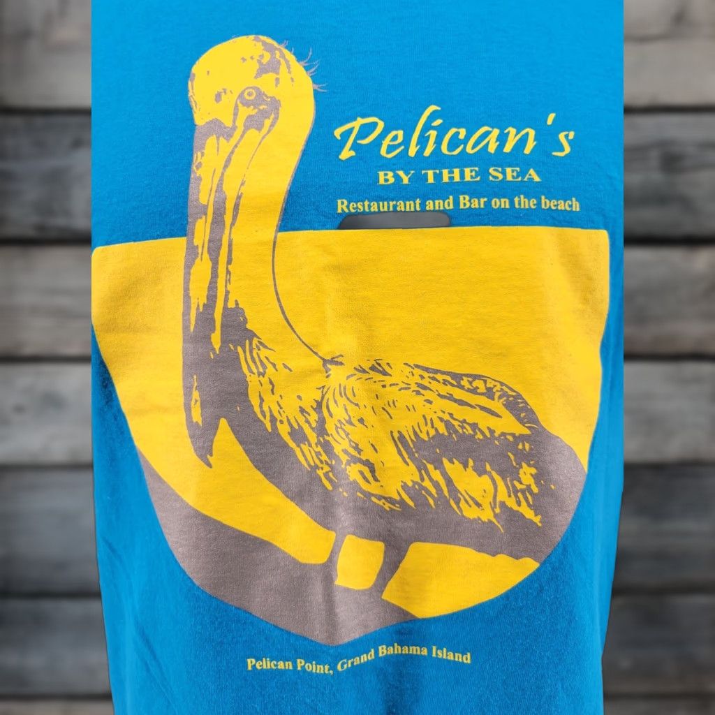 Hanes Hanes Pelican's By The Sea Bahama Island Shirt Blue L Mens T-Shirt Short Sleeve Vintage No Size US L / EU 52-54 / 3 - 1 Thumbnail
