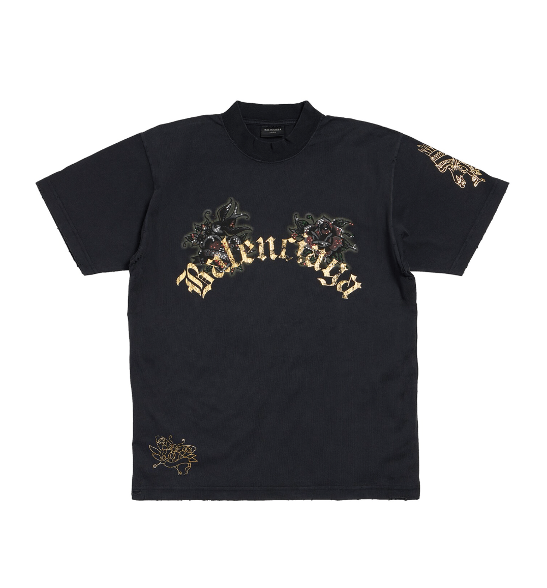 Balenciaga Balenciaga Tacky Tattoo T-Shirt Size US S / EU 44-46 / 1 - 1 Thumbnail