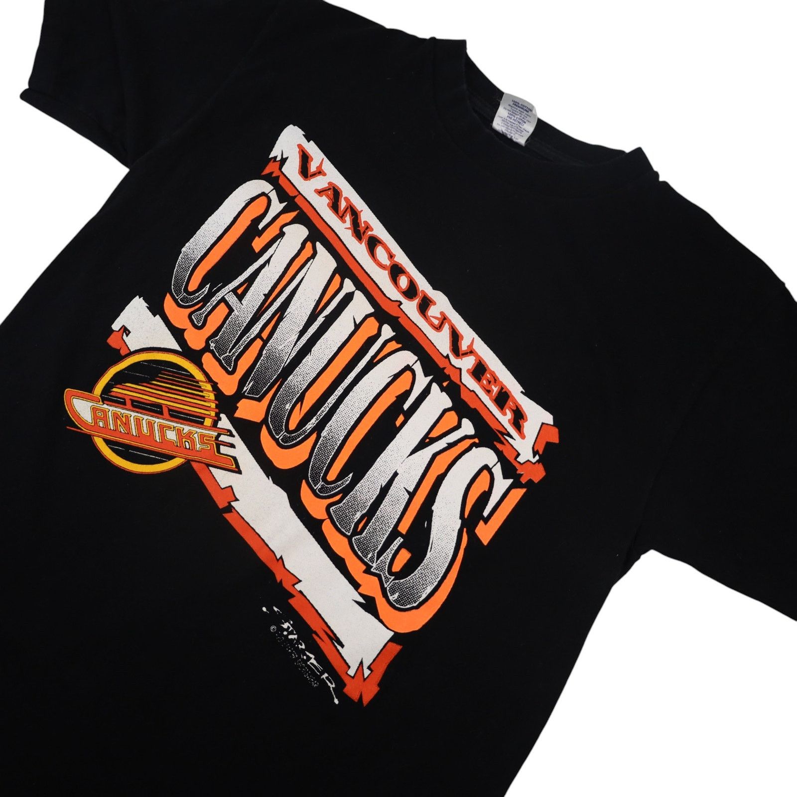 NHL × Starter × Vintage Vintage 90s Starter Vancouver Canucks Hockey Graphic T Shirt Size US M / EU 48-50 / 2 - 2 Thumbnail
