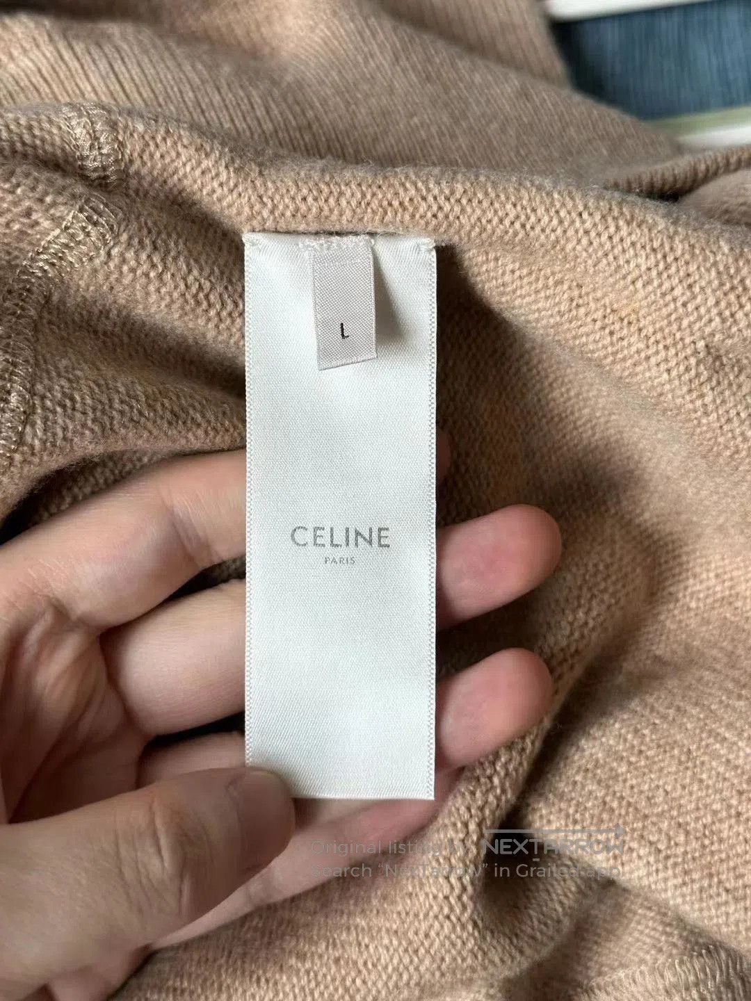 Celine Celine Brown Cashmere Drawstring Hoodie. Size L / US 10 / IT 46 - 3 Thumbnail
