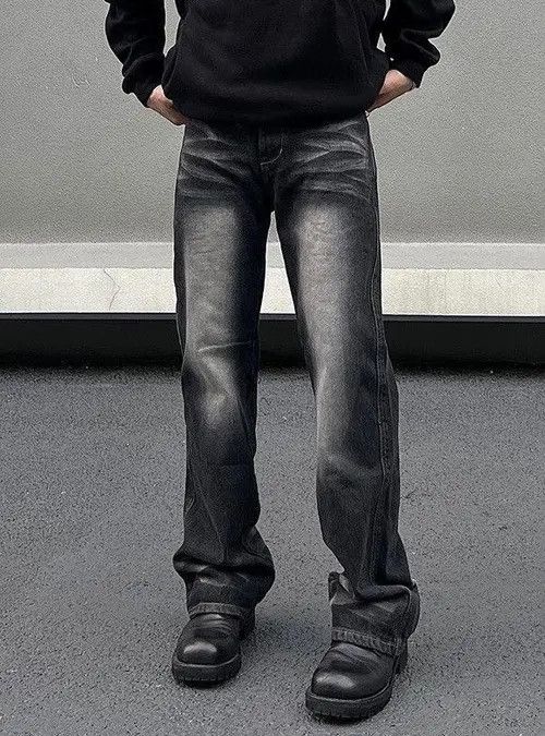 VIBE Black Washed Stacked Flare Denim Jeans Size US 30 / EU 46 - 2 Thumbnail
