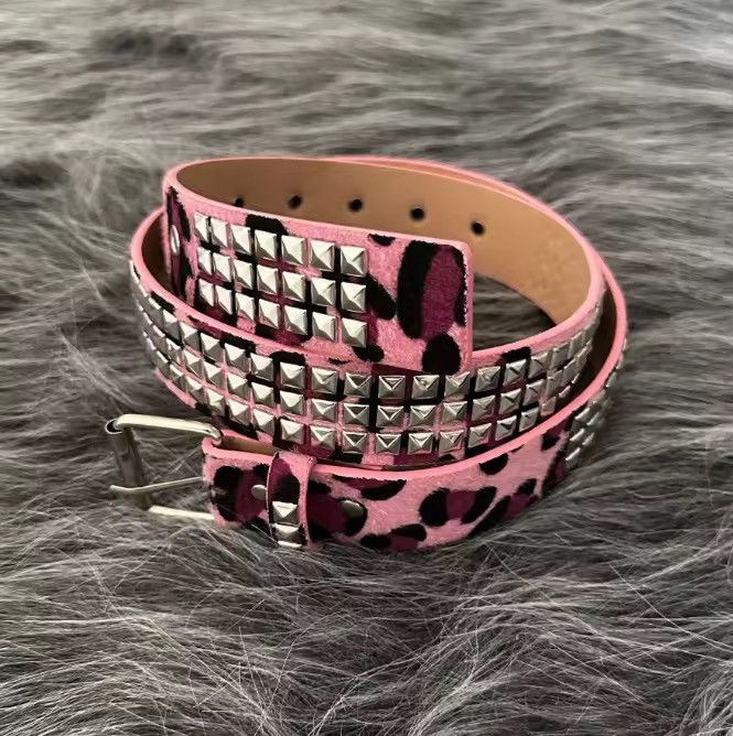 Japanese Brand Pink Leopard Belt 110 cm Size ONE SIZE - 5 Thumbnail