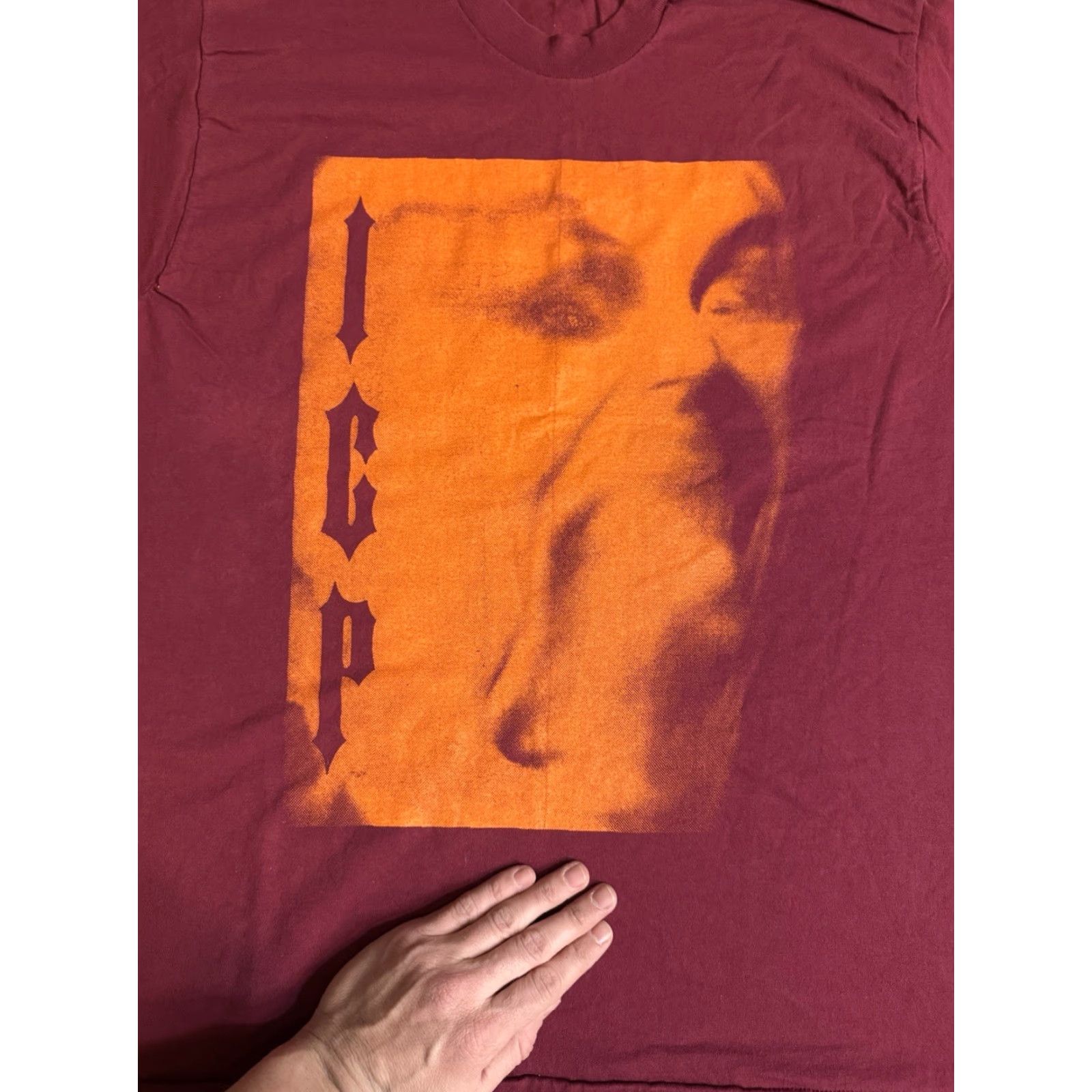Fruit Of The Loom VINTAGE Terror Wheel 1994 ICP Call Me The Dead Body Man T Shirt XL Maroon Size US XL / EU 56 / 4 - 2 Thumbnail