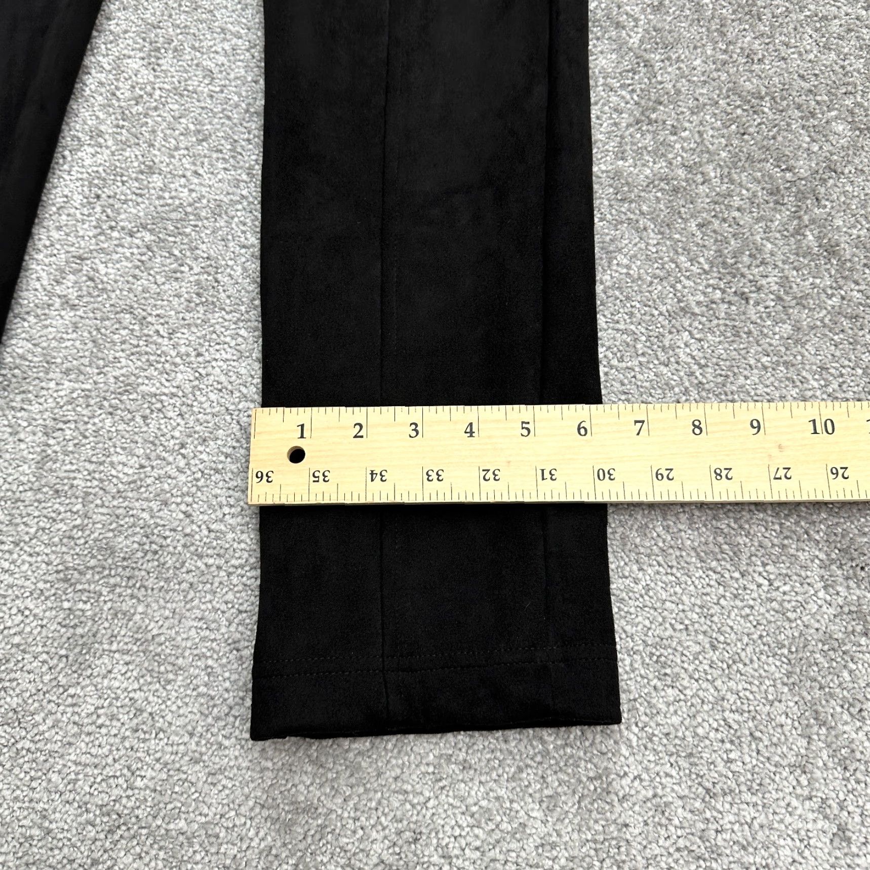 Andrew Marc Andrew Marc Black Suede Tapered Pull On Pants Womens Large 34x29.5 Regular Fit Size 36" / US 14 / IT 50 - 7 Thumbnail