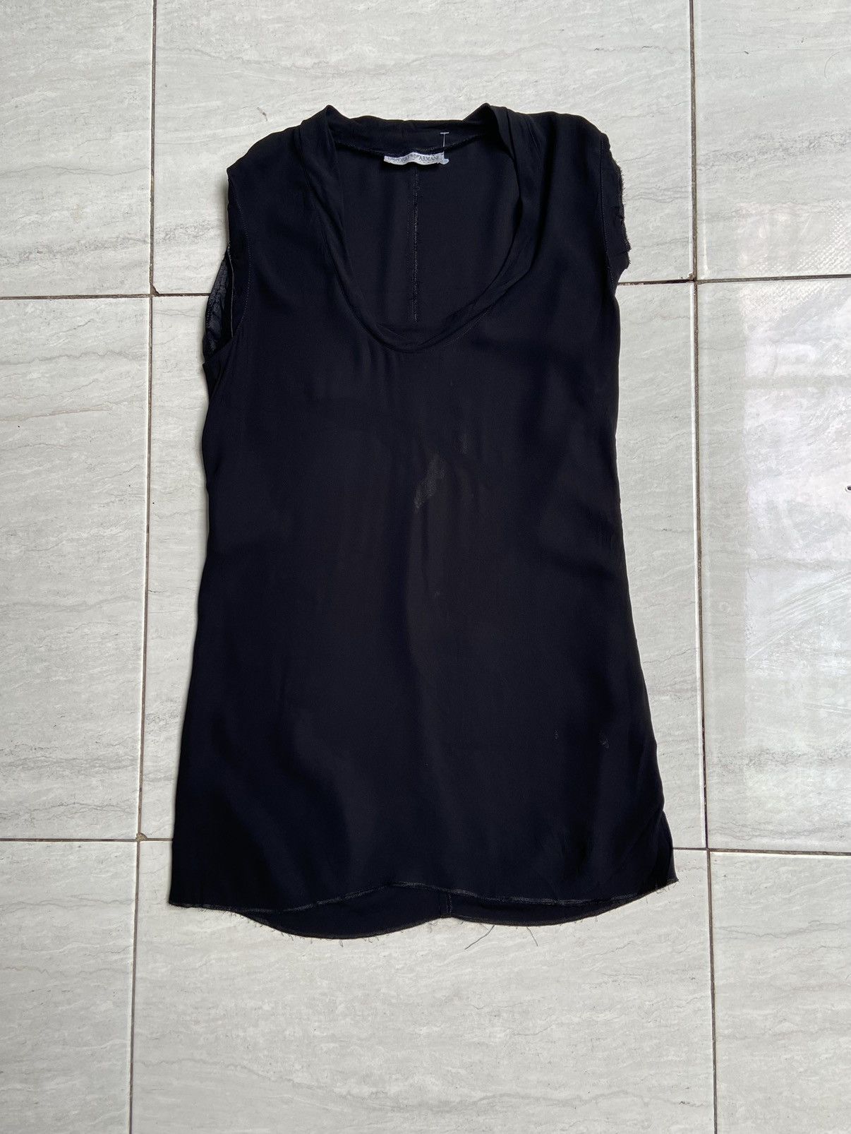 Emporio Armani EMPORIO ARMANI Black Sleeveless Size US XS / EU 42 / 0 - 1 Thumbnail