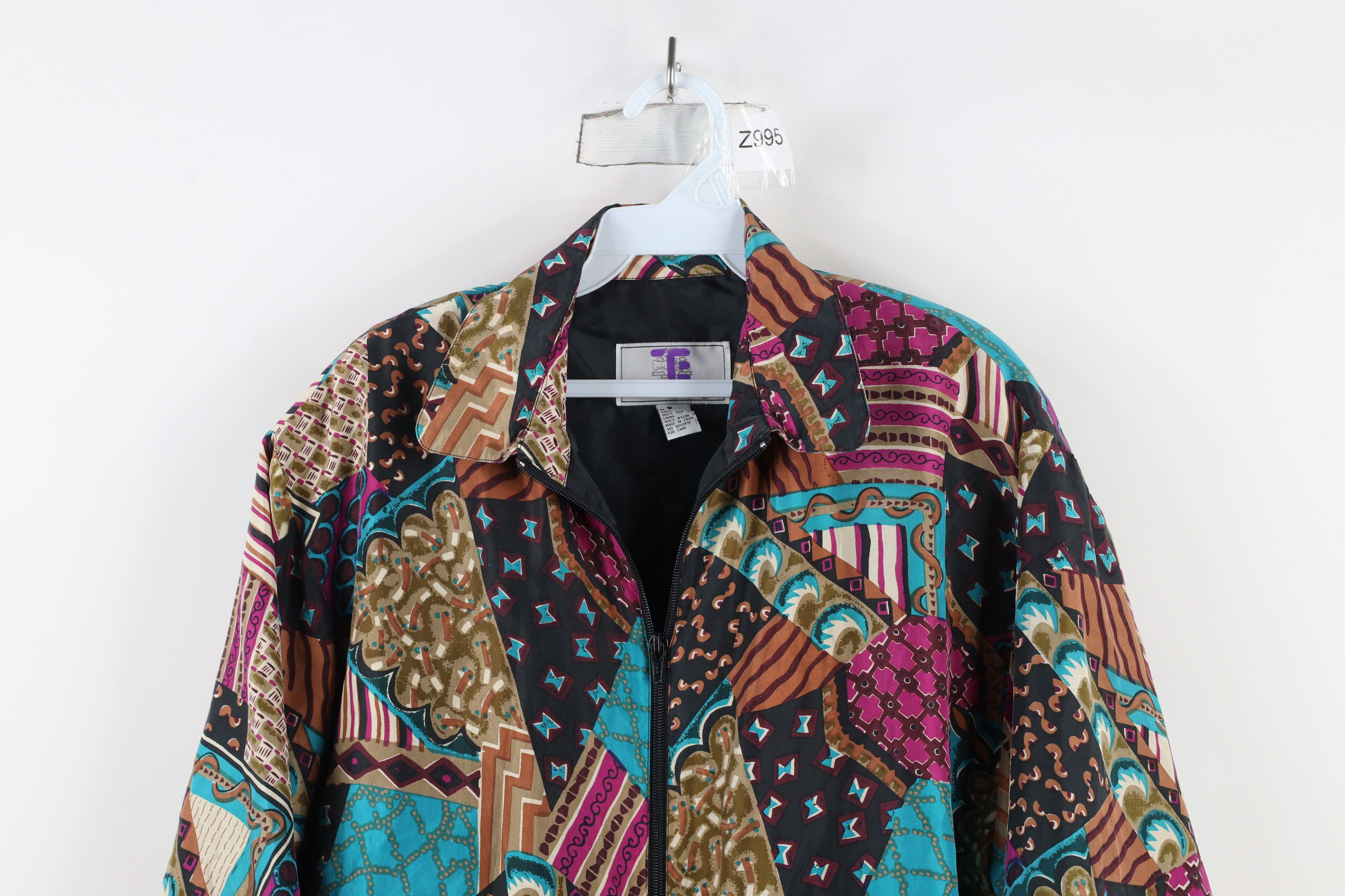 Vintage Vintage 90s Streetwear Silk Full Zip Windbreaker Jacket Size M / US 6-8 / IT 42-44 - 2 Thumbnail