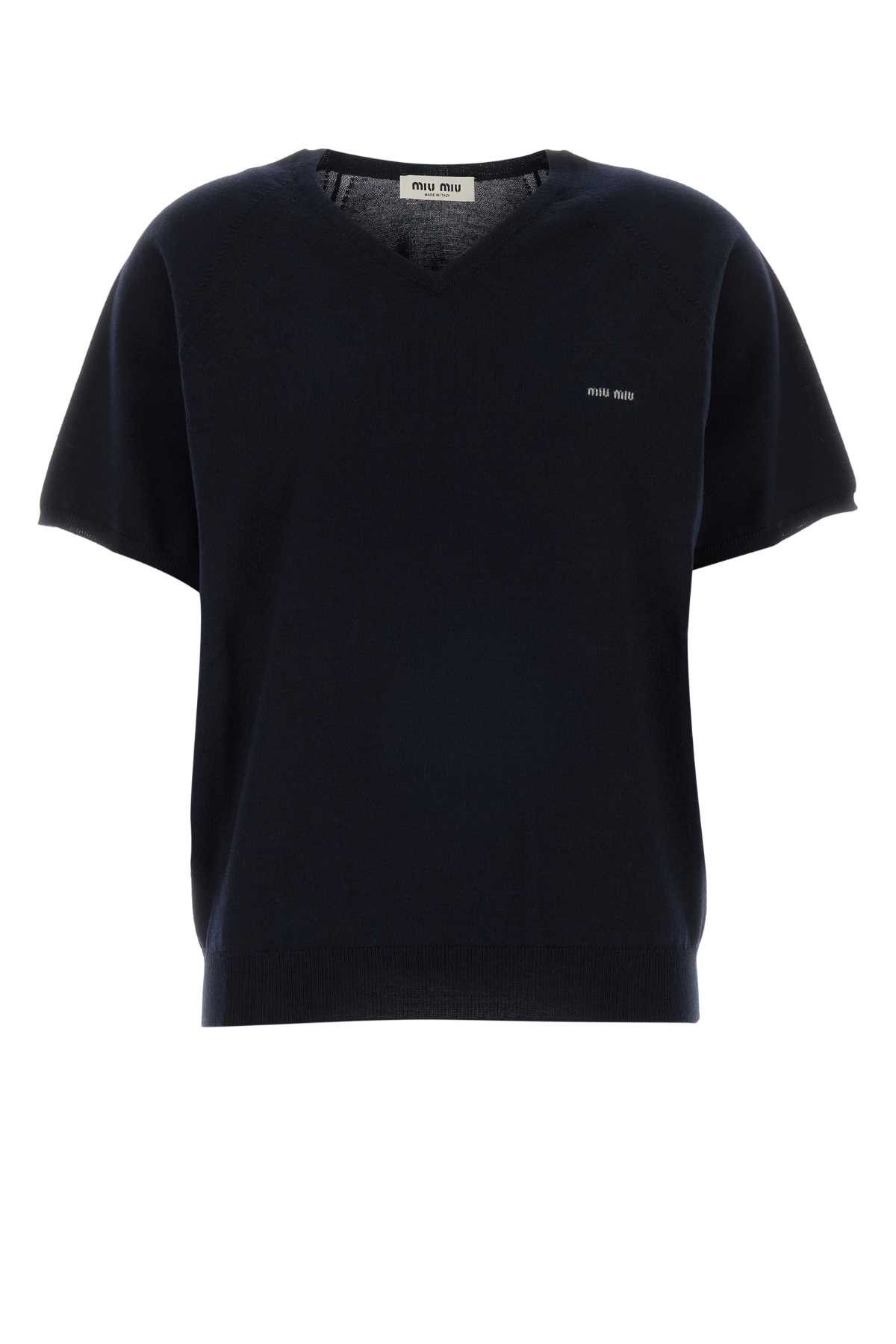 Miu Miu Midnight Blue Wool Sweater Size M / US 6-8 / IT 42-44 - 1 Thumbnail