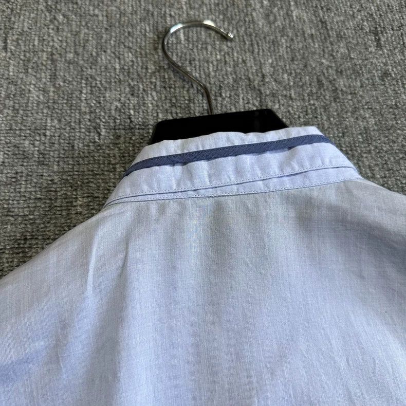 Dior Dior Size39 Collar stitching solid color shirt Size US XXS / EU 40 - 4 Thumbnail