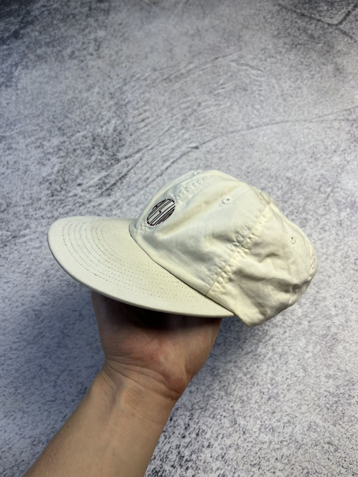 Adsum Vintage Adsum White Cotton Lux Cap Size ONE SIZE - 8 Thumbnail
