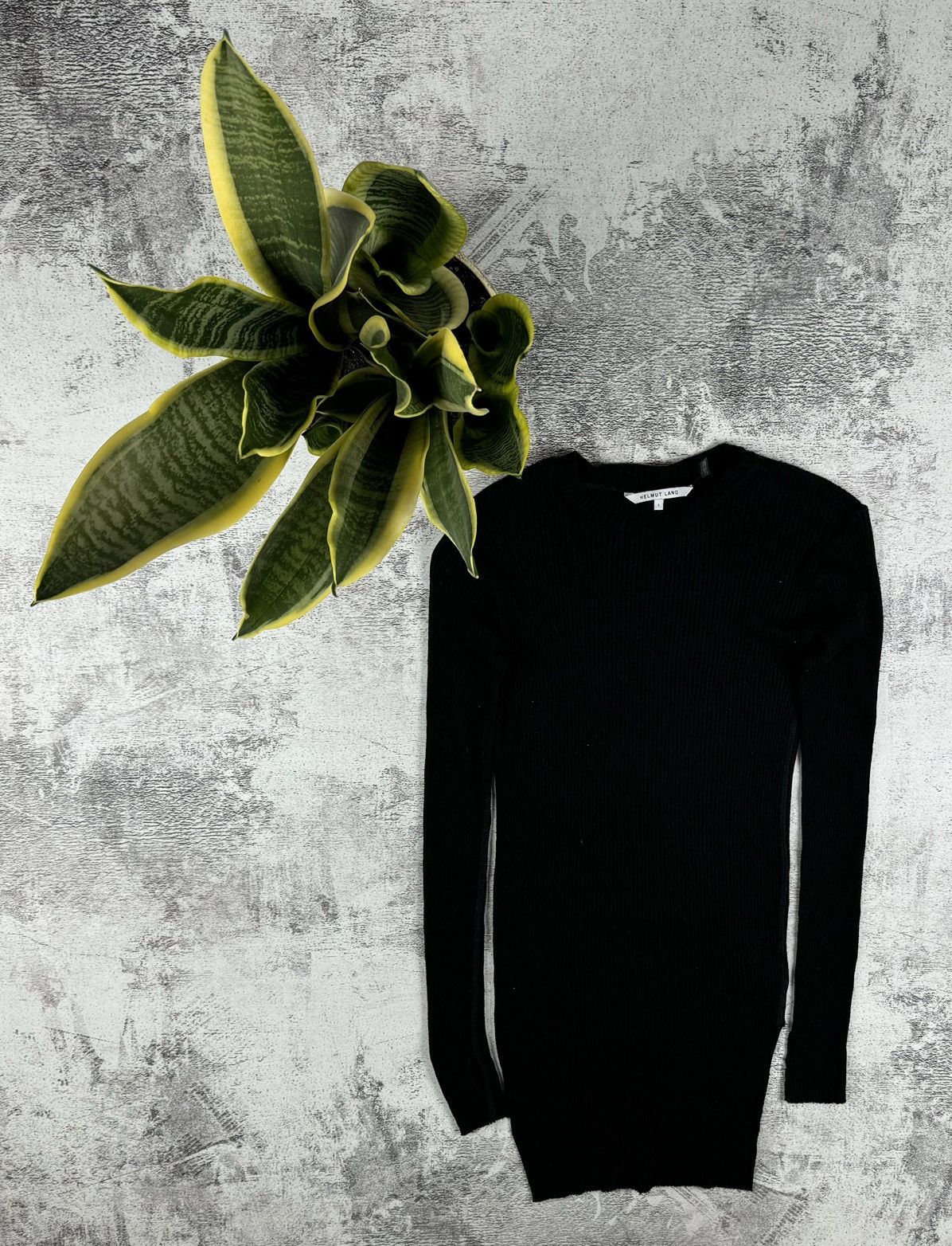 Helmut Lang Helmut Lang Designer Stretch Knited Dress Longsleeve Top Size S / US 4 / IT 40 - 1 Thumbnail