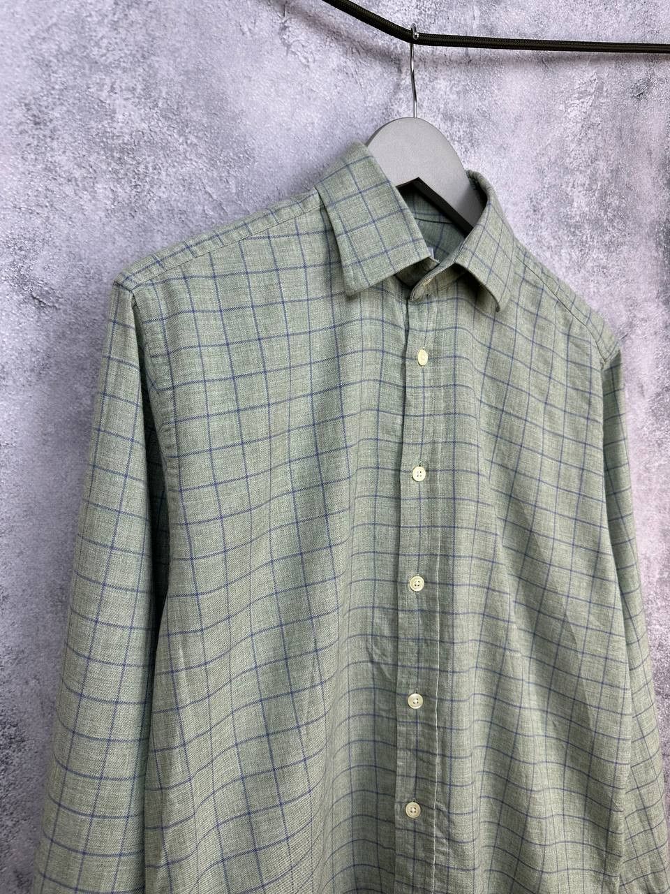 Other James Meade Cotton/Wool Blend Twill Check Button Up Shirt Size US M / EU 48-50 / 2 - 3 Thumbnail