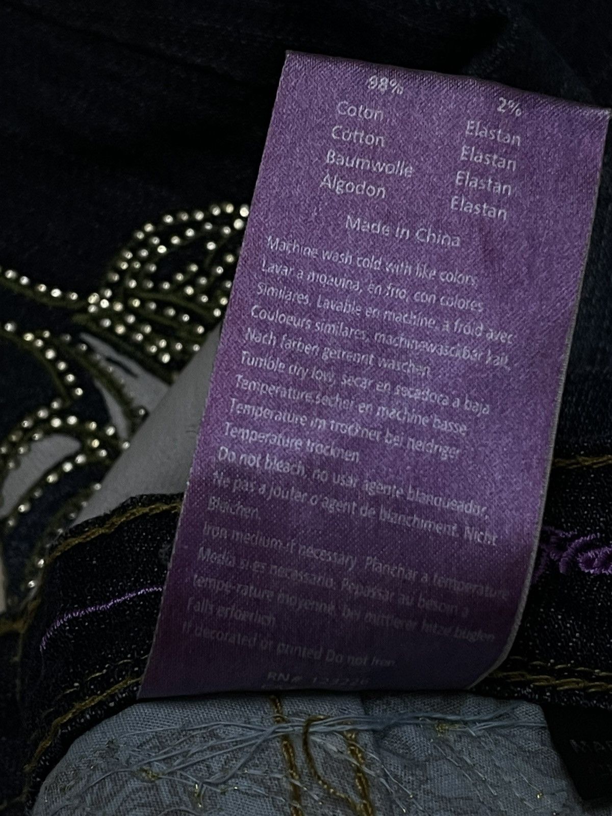 Christian Audigier Vintage 90s Authentic Designer Christian Audiger Skull Denim Size US 33 - 11 Thumbnail