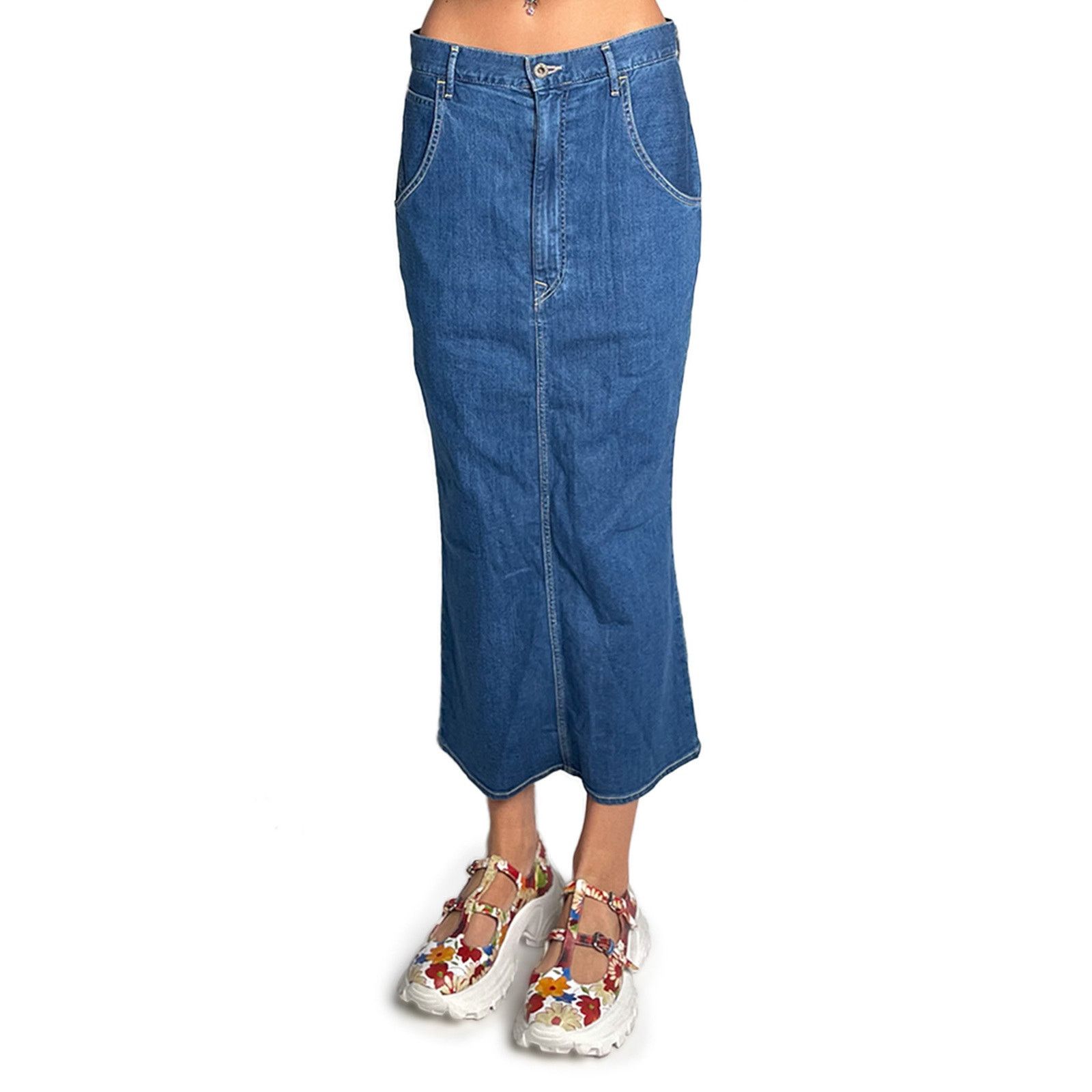 Kapital Kapital Japanese Denim Skirt Size 26" / US 2 / IT 38 - 2 Thumbnail