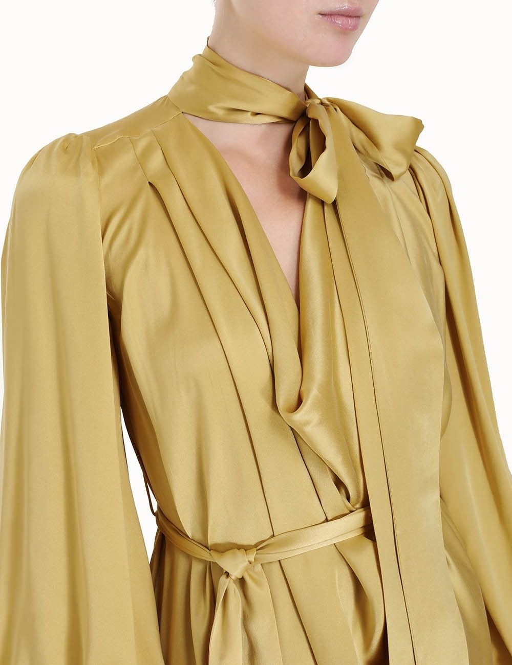 Zimmermann oc11z0425 Silk Billow Dress in Mustard Size S / US 4 / IT 40 - 7 Thumbnail