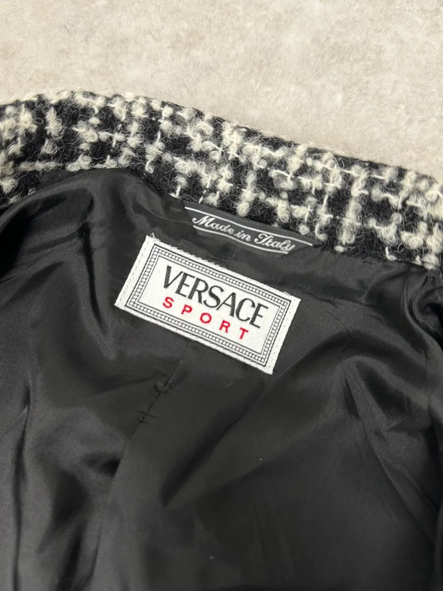 Versace Versace Black & White Tweed Classy Jacket Size S / US 4 / IT 40 - 9 Thumbnail