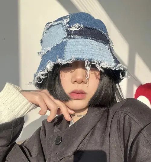 Japanese Brand Patchwork Denim Bucket Hats Size ONE SIZE - 2 Thumbnail
