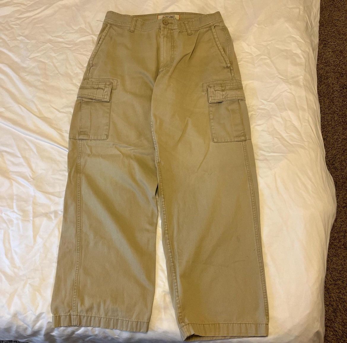 Vintage 34x32 Baggy Vintage Tan Cargo Pants Size US 34 / EU 50 - 1 Thumbnail