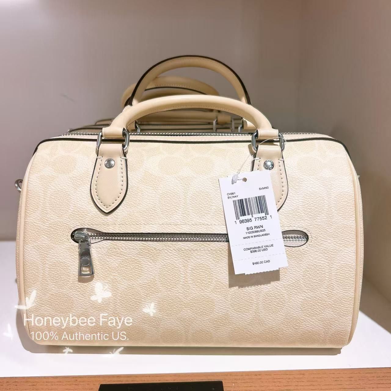Coach Rowan Satchel Bag In Signature Canvas CV961 Size ONE SIZE - 4 Thumbnail