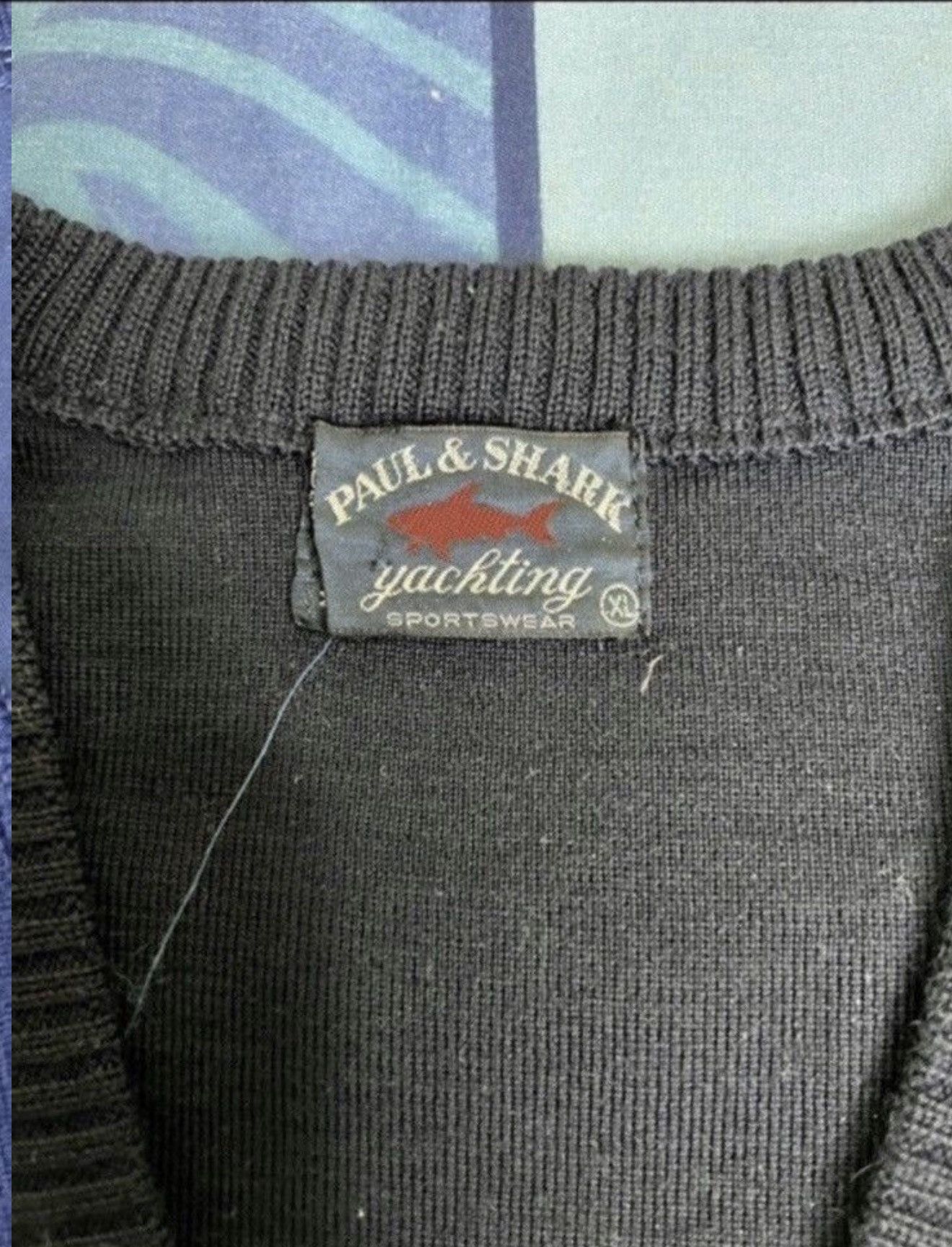 Paul & Shark ***FINAL DROP***RARE 90s PAUL& SHARK WOOL V NECK PULLOVER XL Size US XL / EU 56 / 4 - 3 Thumbnail