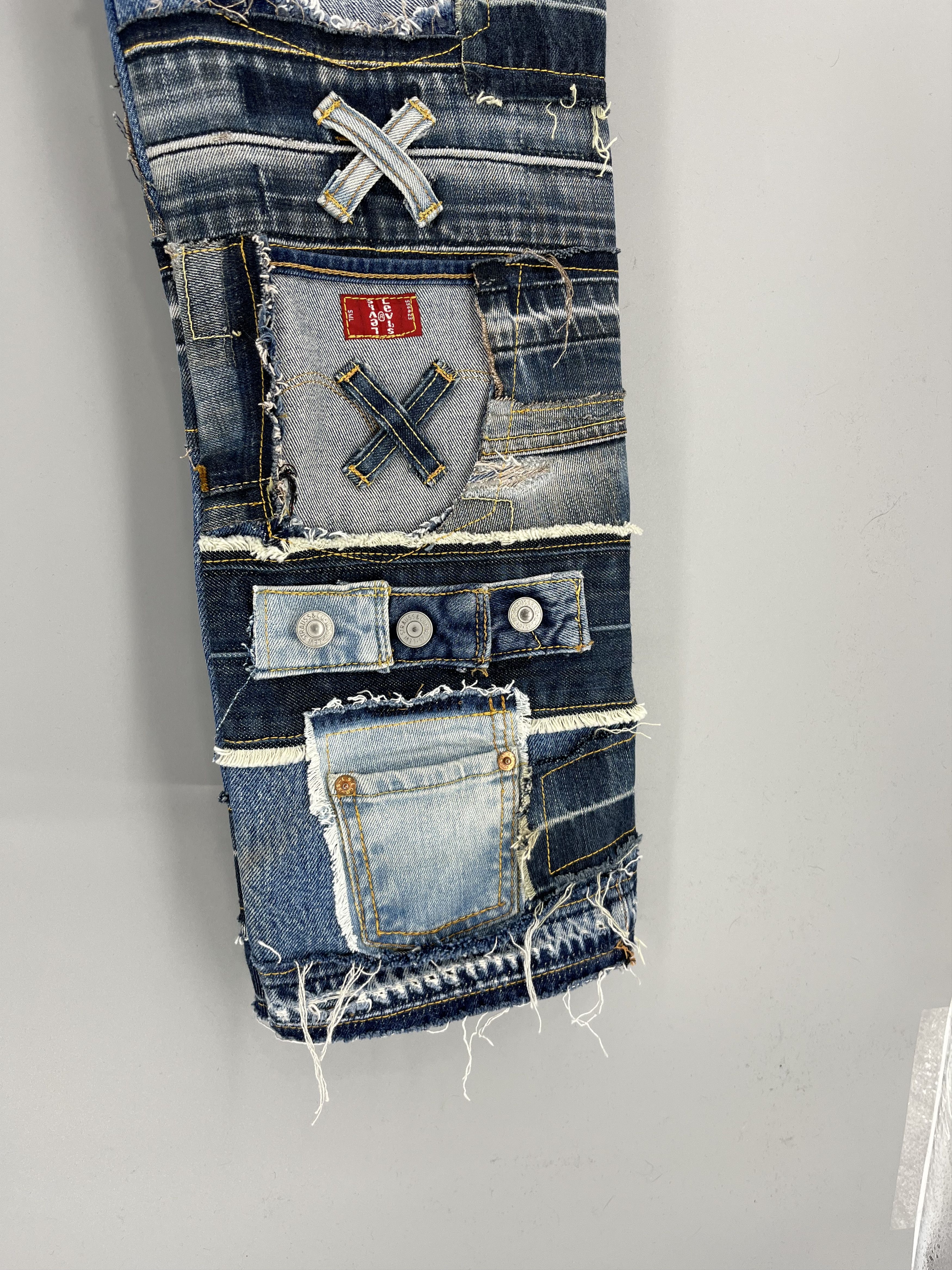 Other 90s Levi’s 501 Patchwork Multipocket Denim Custom Jeans USA Size US 34 / EU 50 - 9 Thumbnail