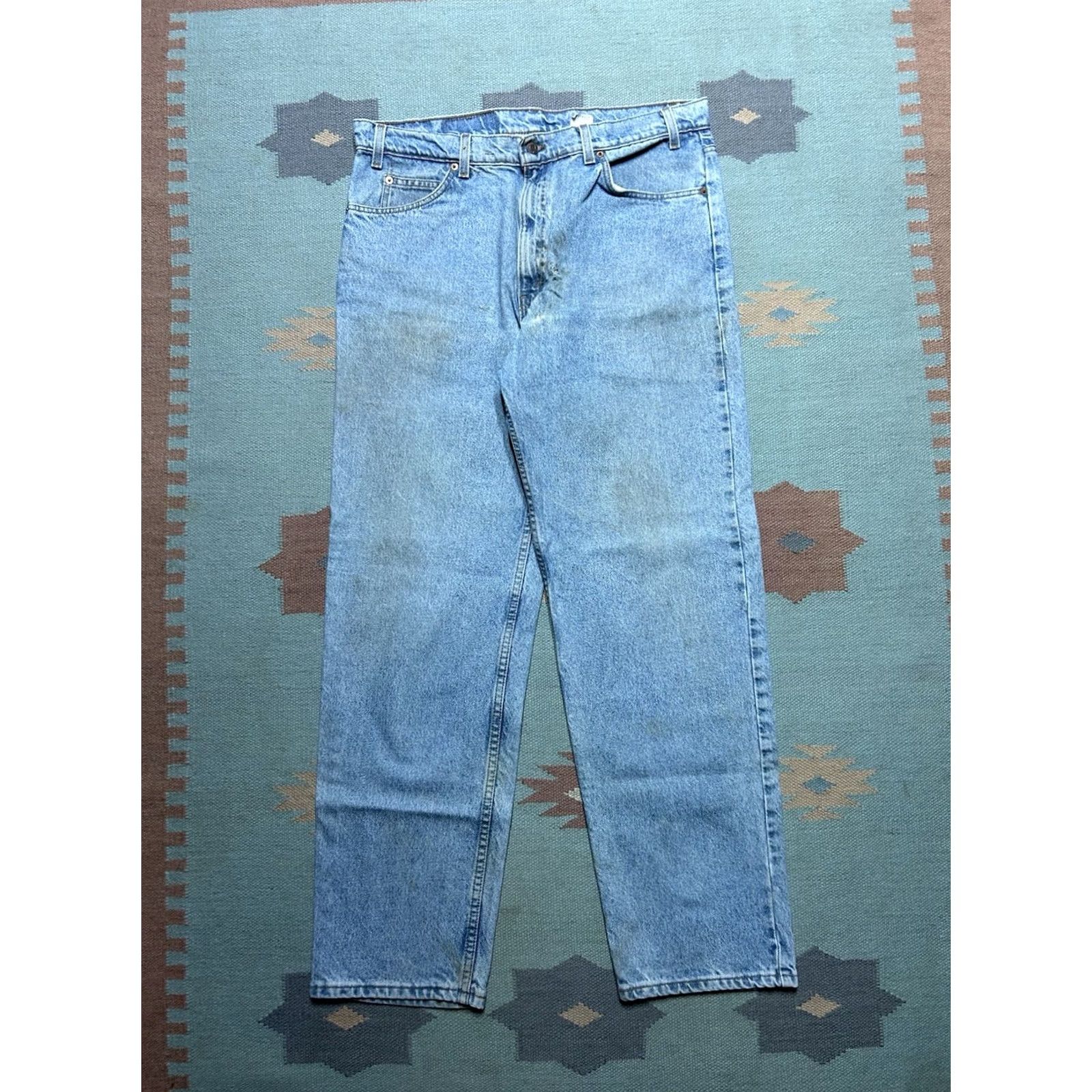 Levi's Vintage 90s Levi’s 550 jeans relaxed fit light wash orange tab 36x33 Size US 36 / EU 52 - 7 Thumbnail