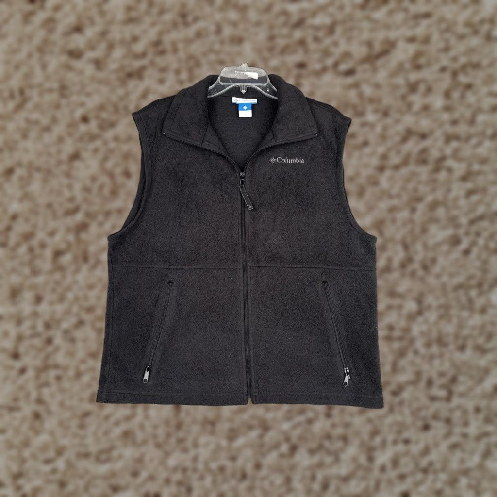Vintage Columbia Vest Mens Medium Black Fleece Full Zip Pockets Outdoor Hiking WM1460 Size US M / EU 48-50 / 2 - 1 Thumbnail