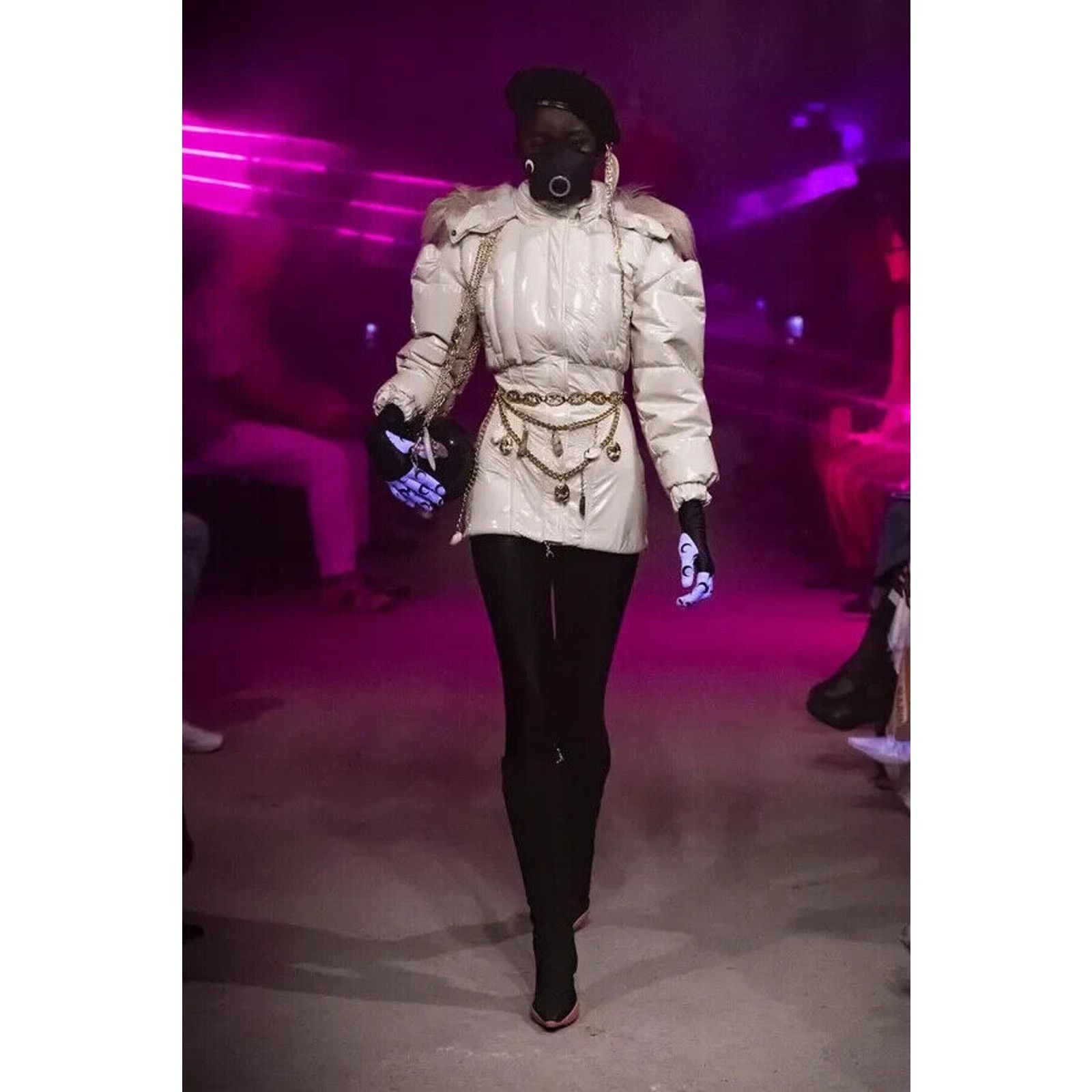 Marine Serre FW19 Marine Serre Radiation Beige Fur Puffer Coat Size M Size M / US 6-8 / IT 42-44 - 7 Thumbnail