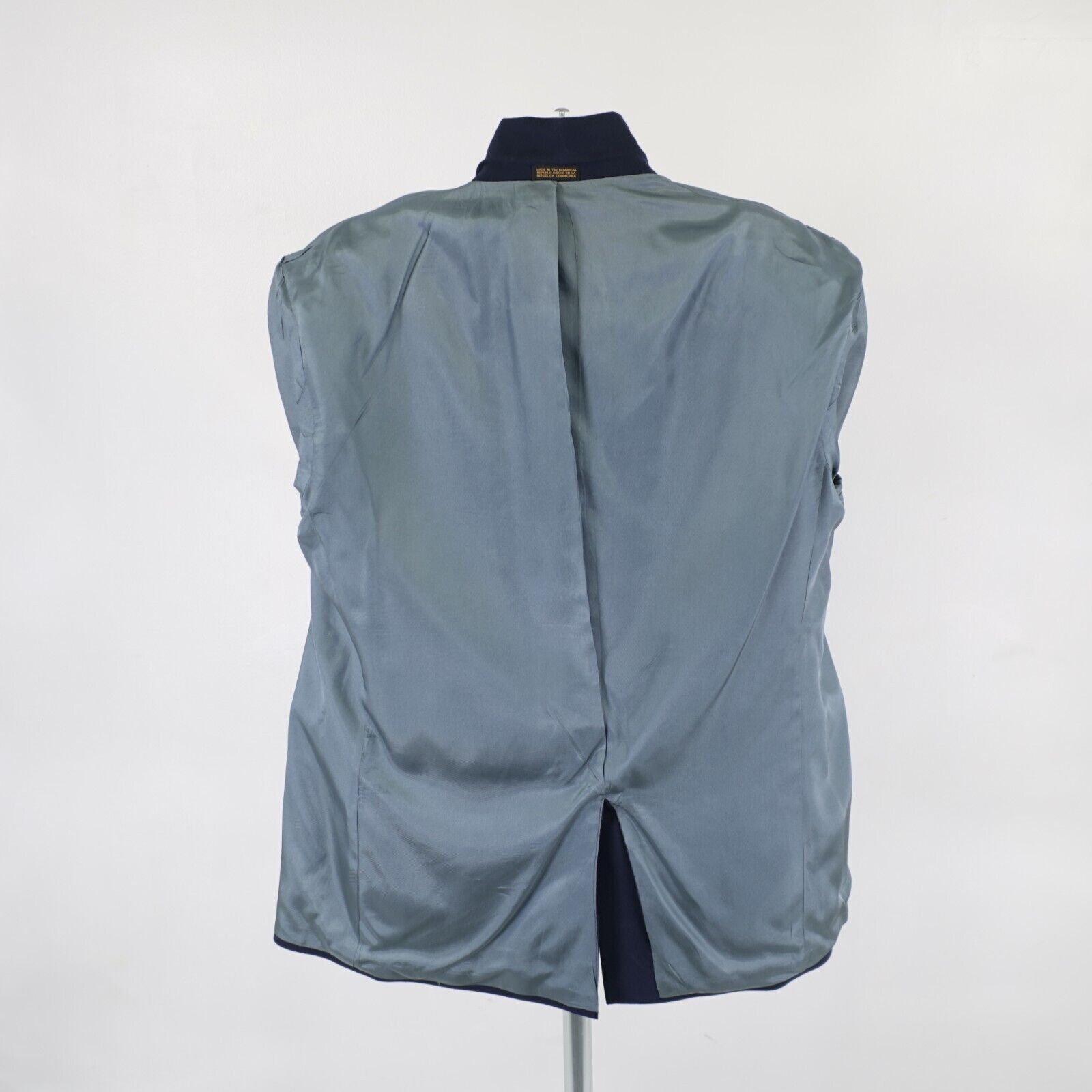 Stafford Stafford Worsted Wool Blend Blue 2 Gold Button 44L / Slim 46 Size 44L - 14 Thumbnail
