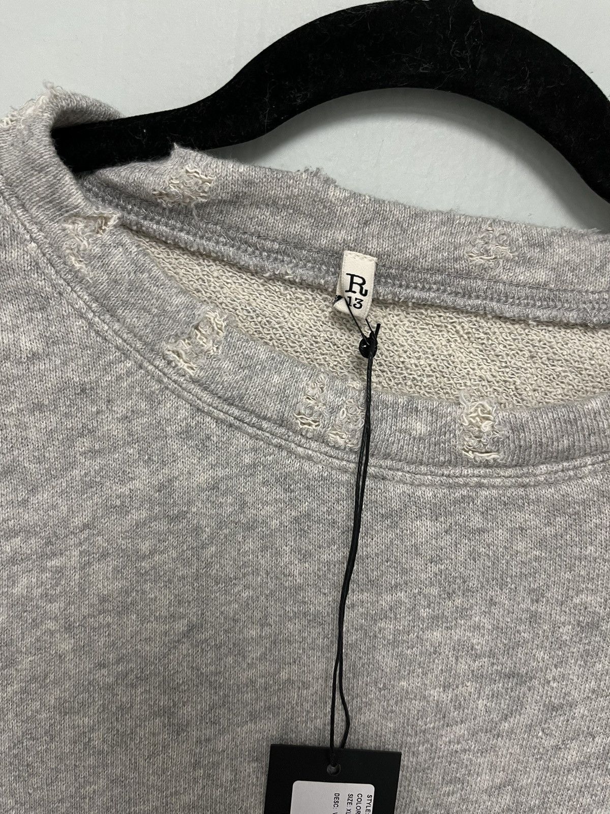 R13 Vintage distressed sweatshirt. XL Size US XL / EU 56 / 4 - 17 Thumbnail