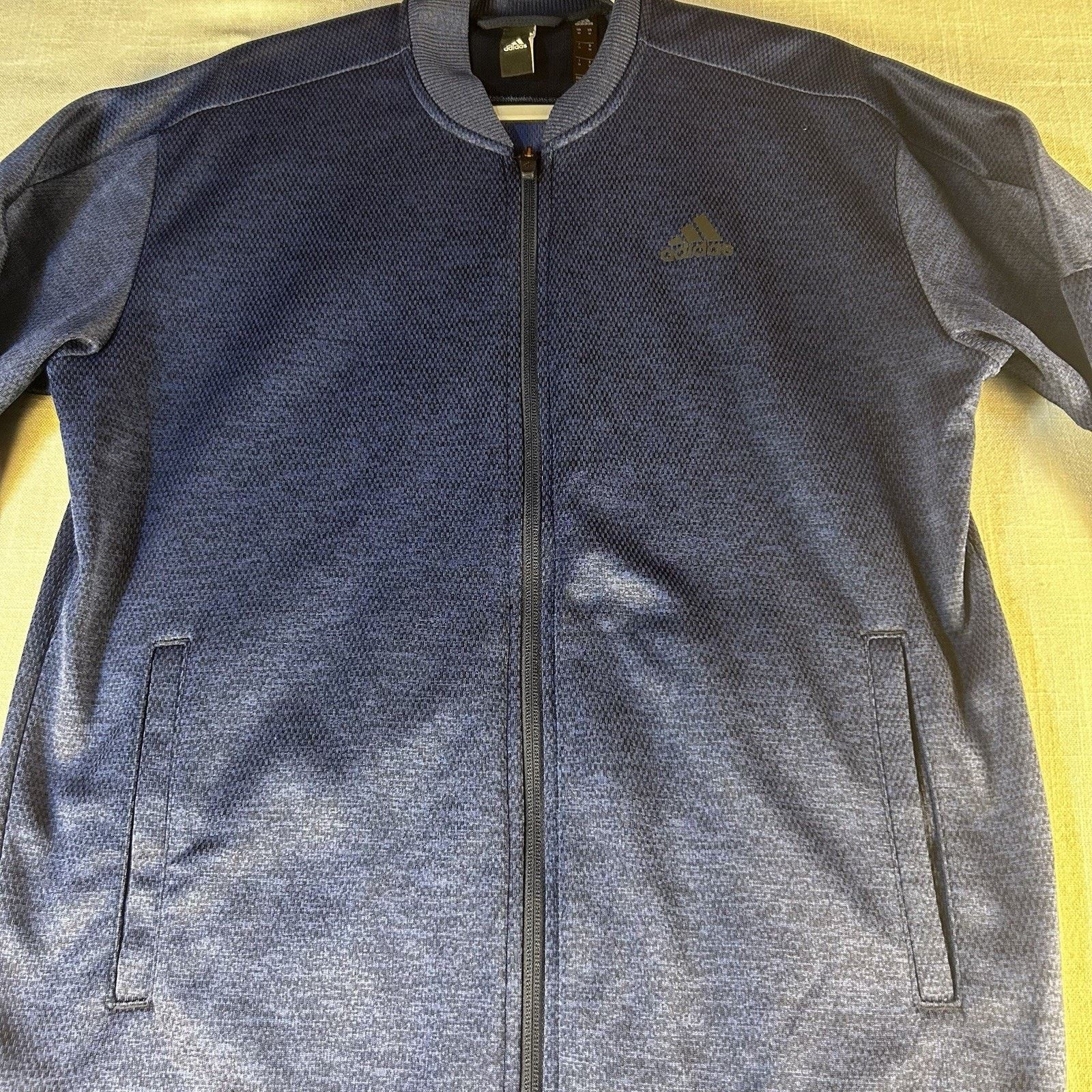 Adidas ADIDAS M Mens Blue Front Pocket Sweatshirt FullZip Climawa Size US M / EU 48-50 / 2 - 2 Thumbnail