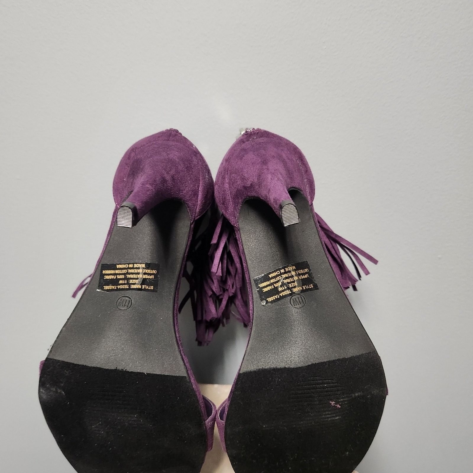 Other Ashley Stewart Purple Tassel Heels Size US 11 / IT 41 - 6 Thumbnail